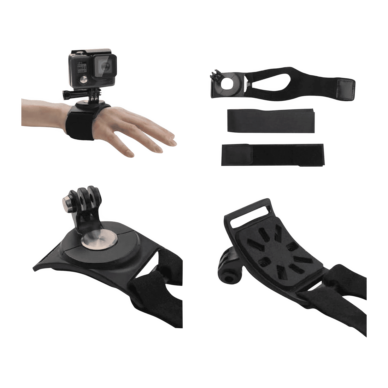 GoPro Hand and Wrist Mount for Camera (360 Degree Rotation, Black)_8