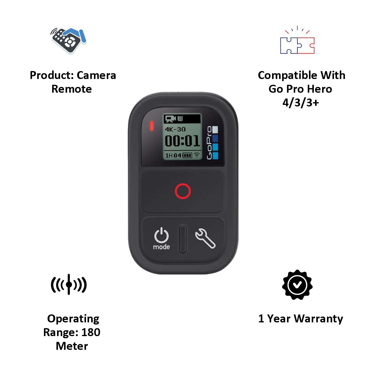 GoPro Smart Camera Remote (ARMTE-002-EU, Black)_3