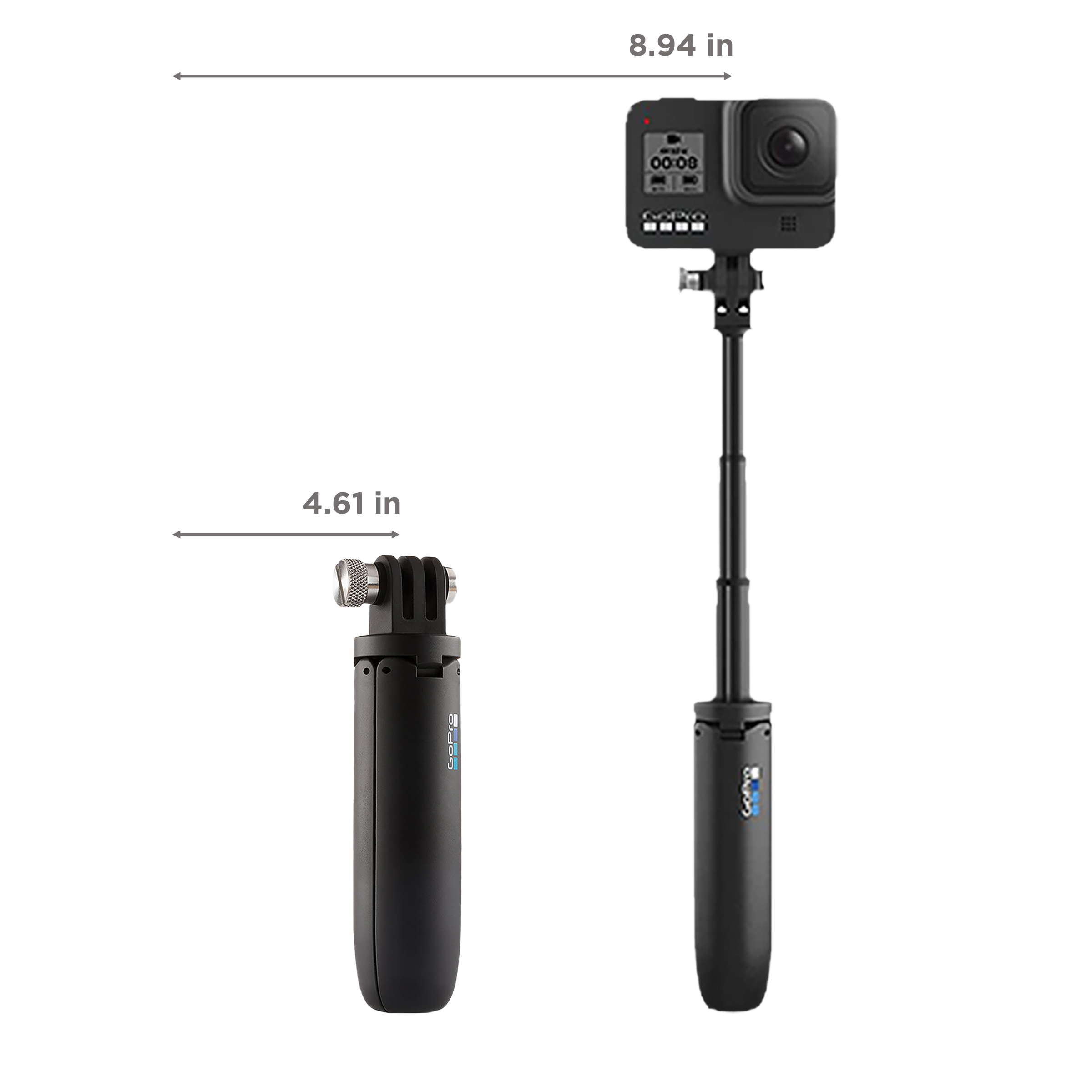 GoPro Shorty 22.7cm Adjustable Mini Tripod for Camera (2 in 1, Black)_2