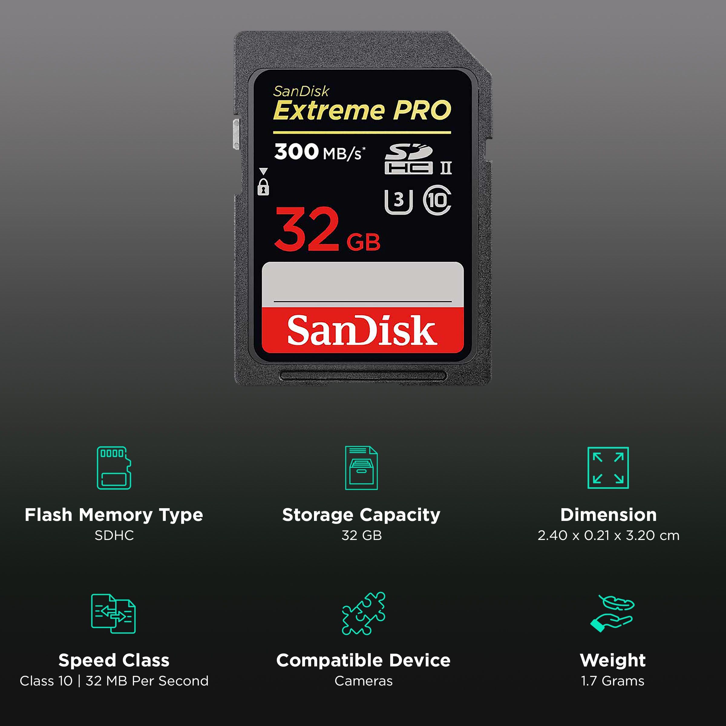 SanDisk Extreme Pro SDHC 32GB Class 10 300MB/s Memory Card_3