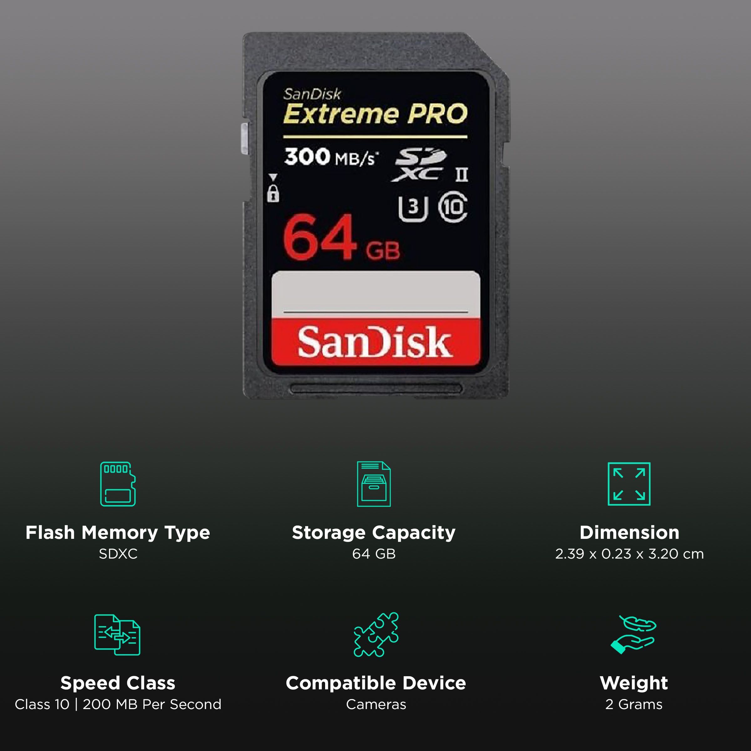 SanDisk Extreme Pro SDXC 64GB Class 10 300MB/s Memory Card_3
