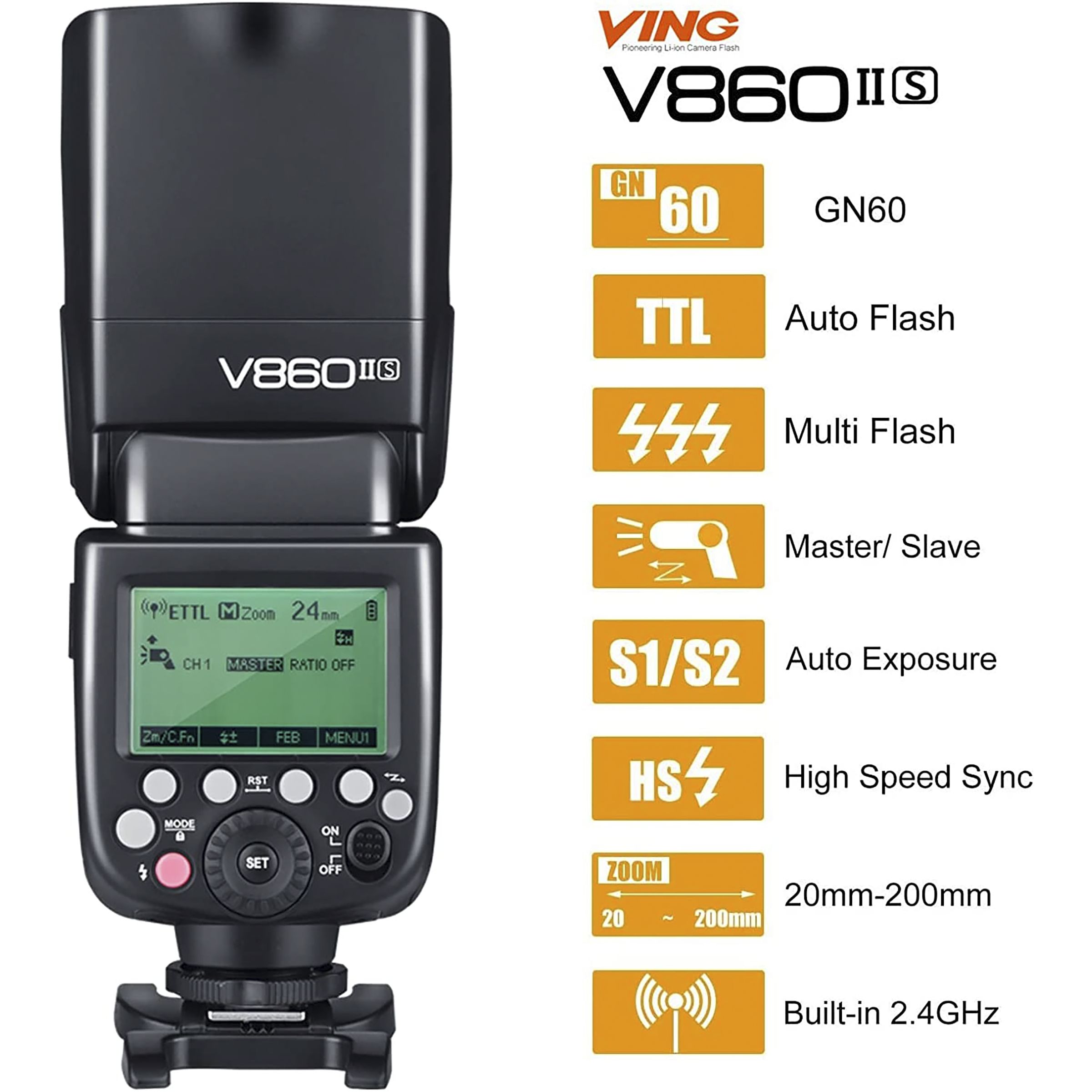 Godox V860IIS Flash Speedlite for Sony (20-200mm Flash Range)_13