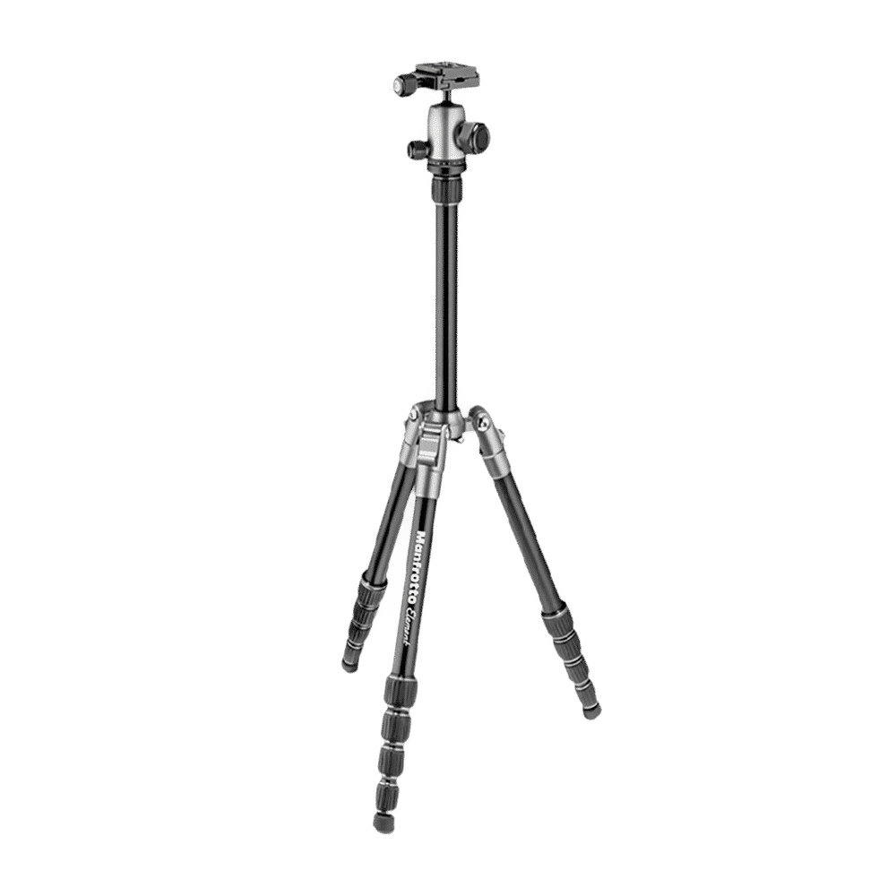 Manfrotto Element 143cm Adjustable Tripod for Camera (360 Degree Panoramic Rotation, Grey)_1