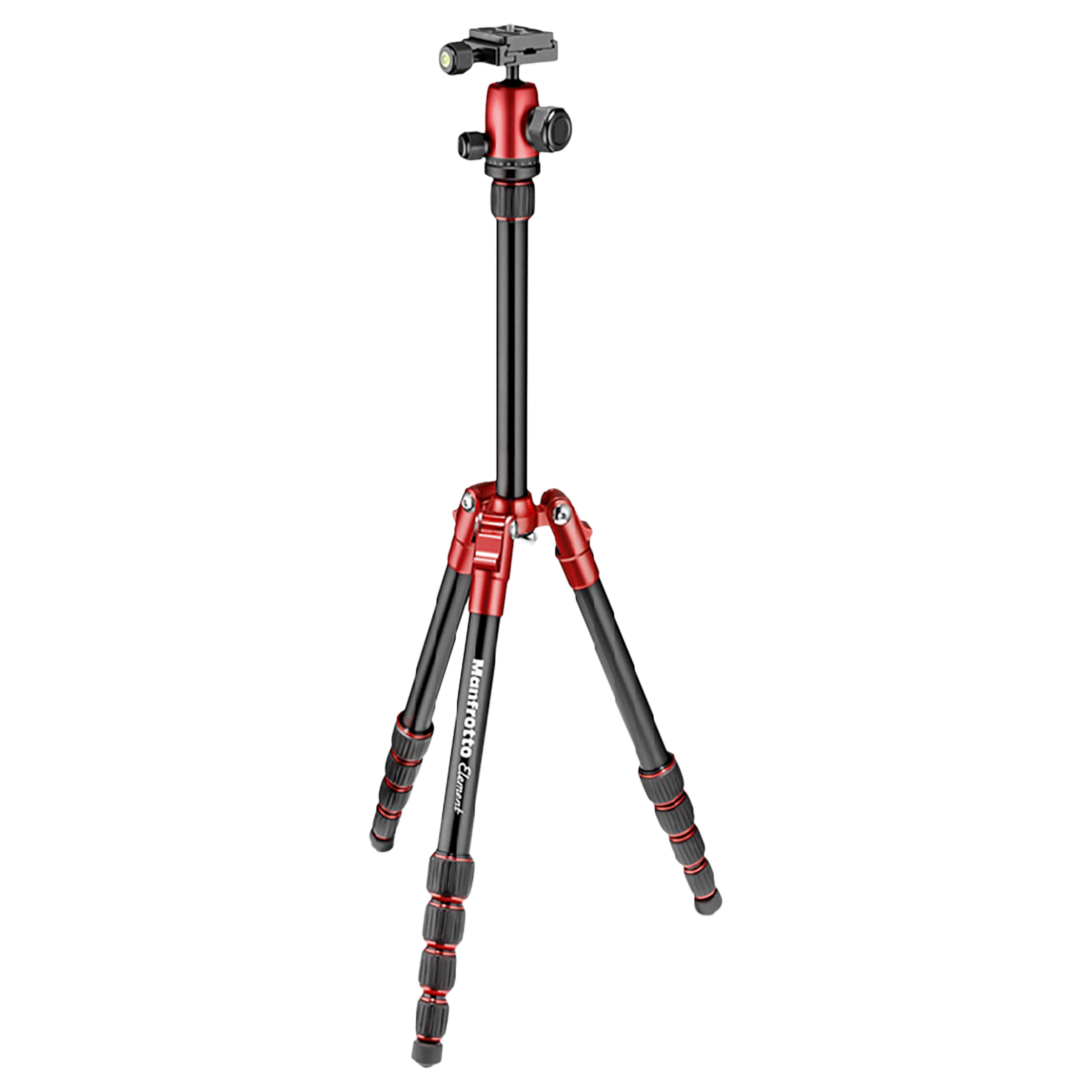 Manfrotto Element 143cm Adjustable Tripod for Camera (360 Degree Panoramic Rotation, Red)_1