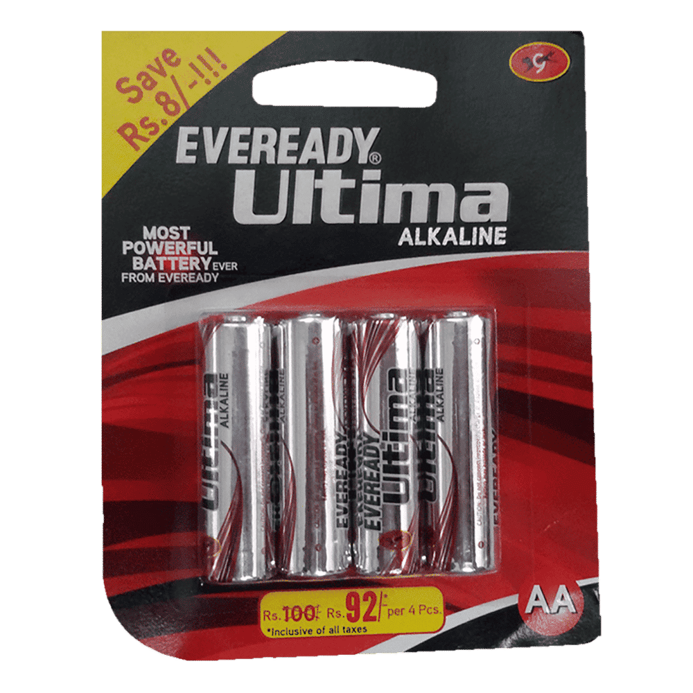 EVEREADY Ultima 2115 BP4 2100 mAh Alkaline AA Battery (Pack of 4)_1
