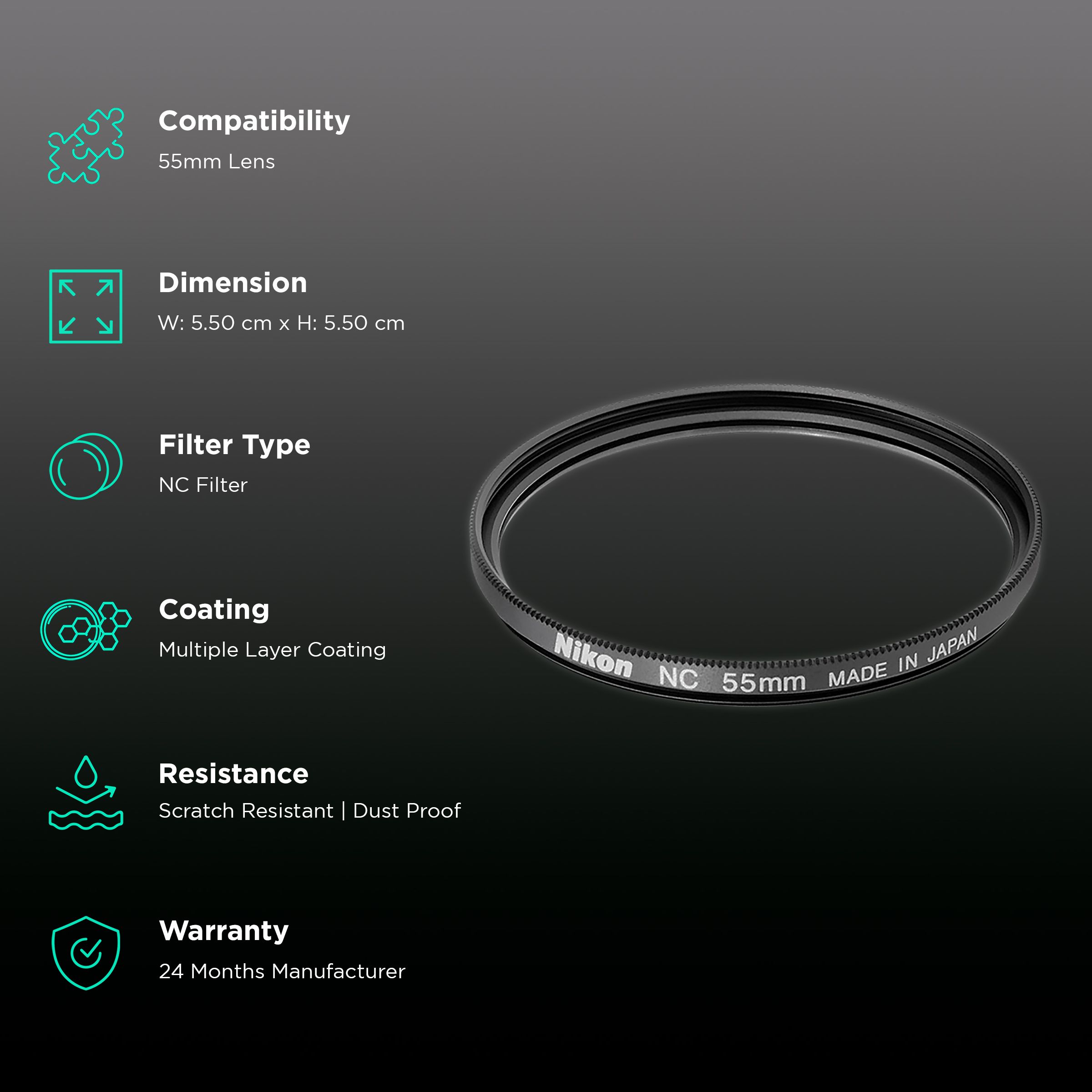 Nikon FTA08301 55mm Camera Lens NC Filter (Multiple Layer Coating)_2