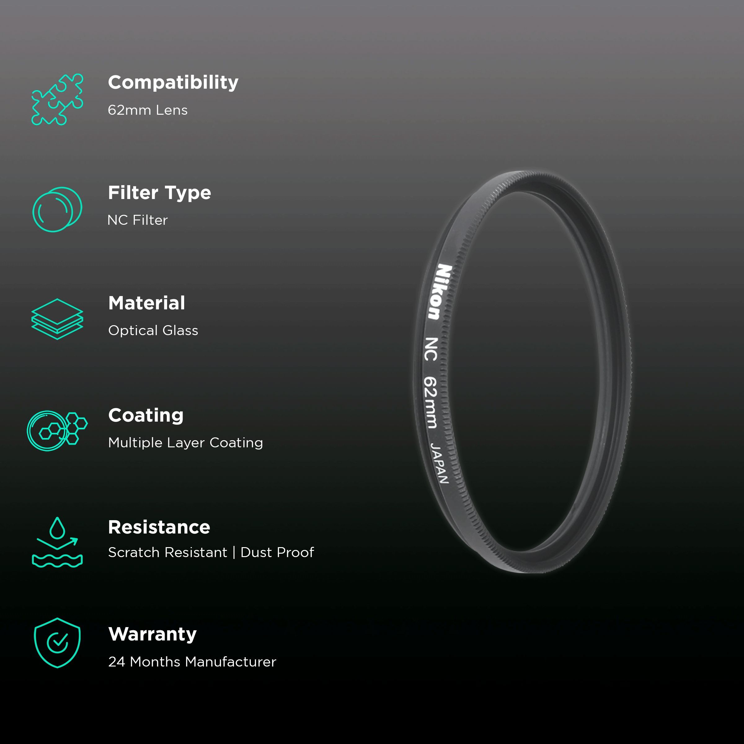 Nikon FTA11401 62mm Camera Lens NC Filter (Multiple Layer Coating) Nikon FTA11401 62mm Camera Lens NC Filter (Multiple Layer Coating)_2