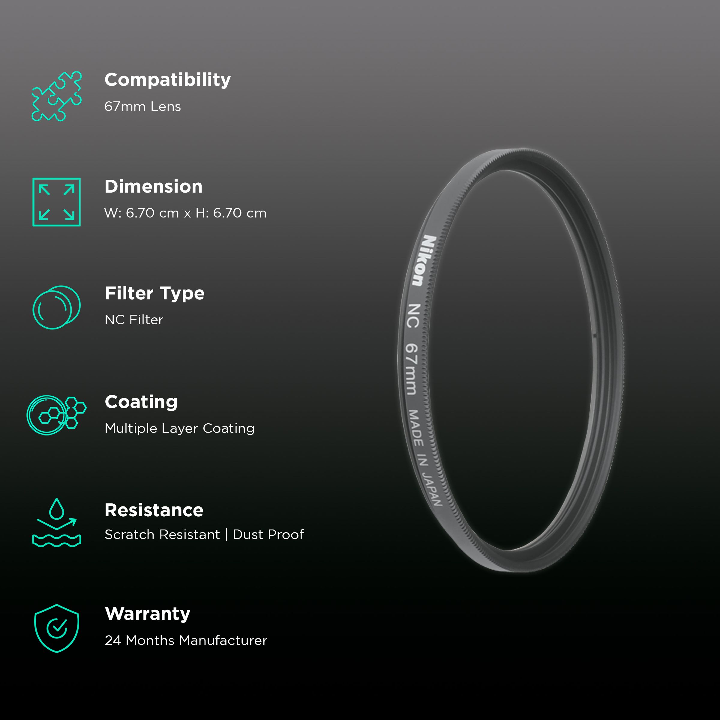 Nikon FTA13101 67mm Camera Lens NC Filter (Multiple Layer Coating)_2