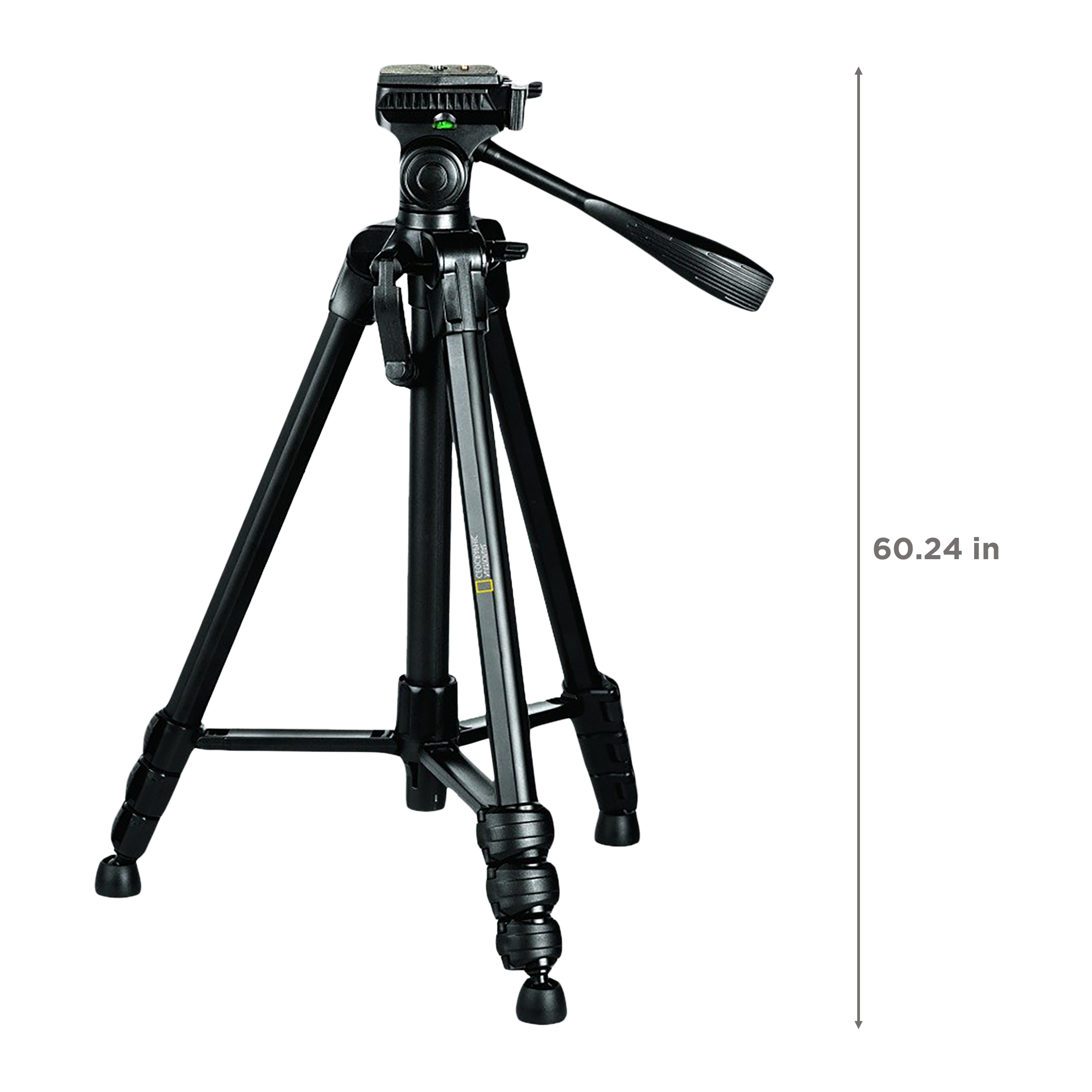 National Geographic 153cm Adjustable Tripod for Camera (3 Way Pan Head, Black)_3