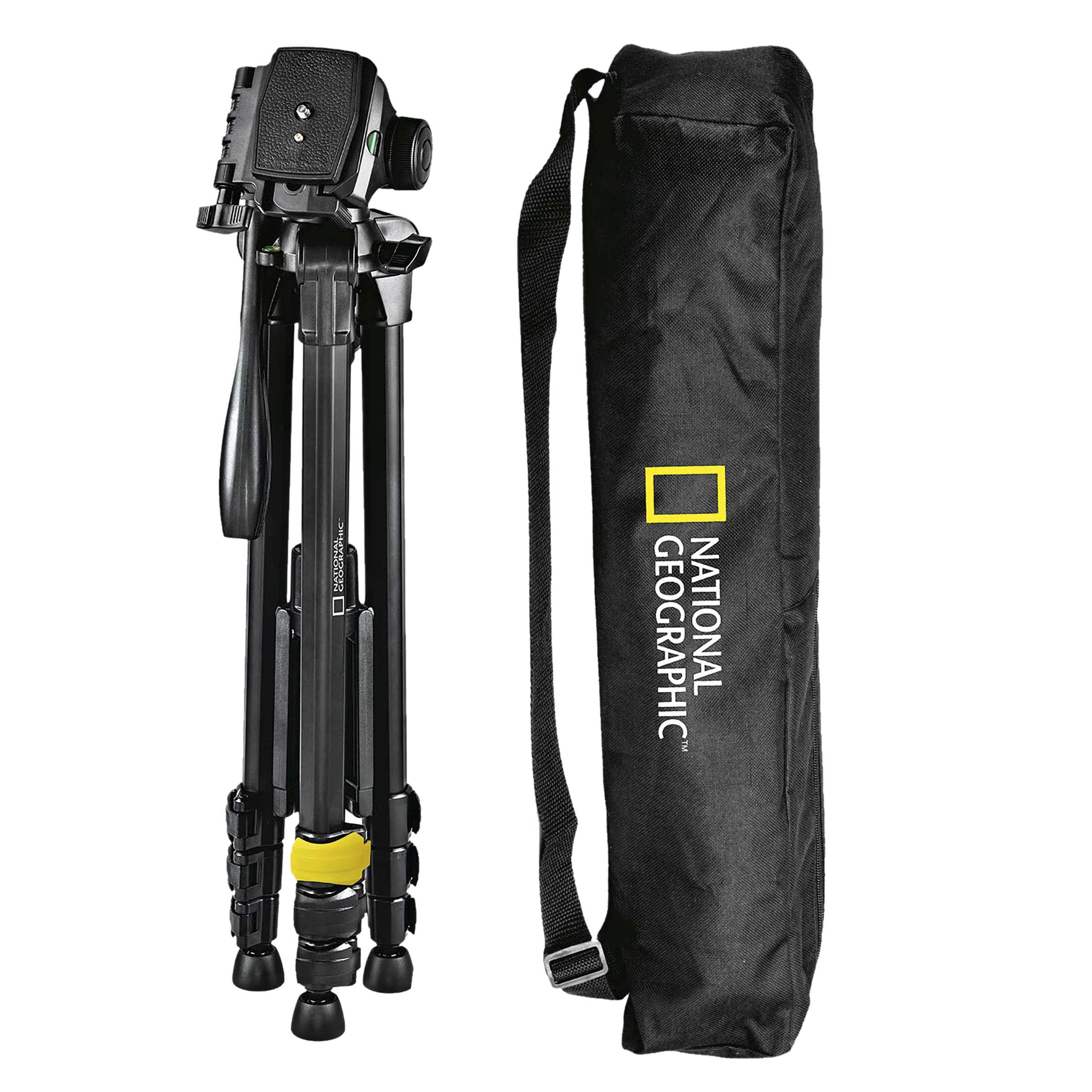 National Geographic 153cm Adjustable Tripod for Camera (3 Way Pan Head, Black)_7