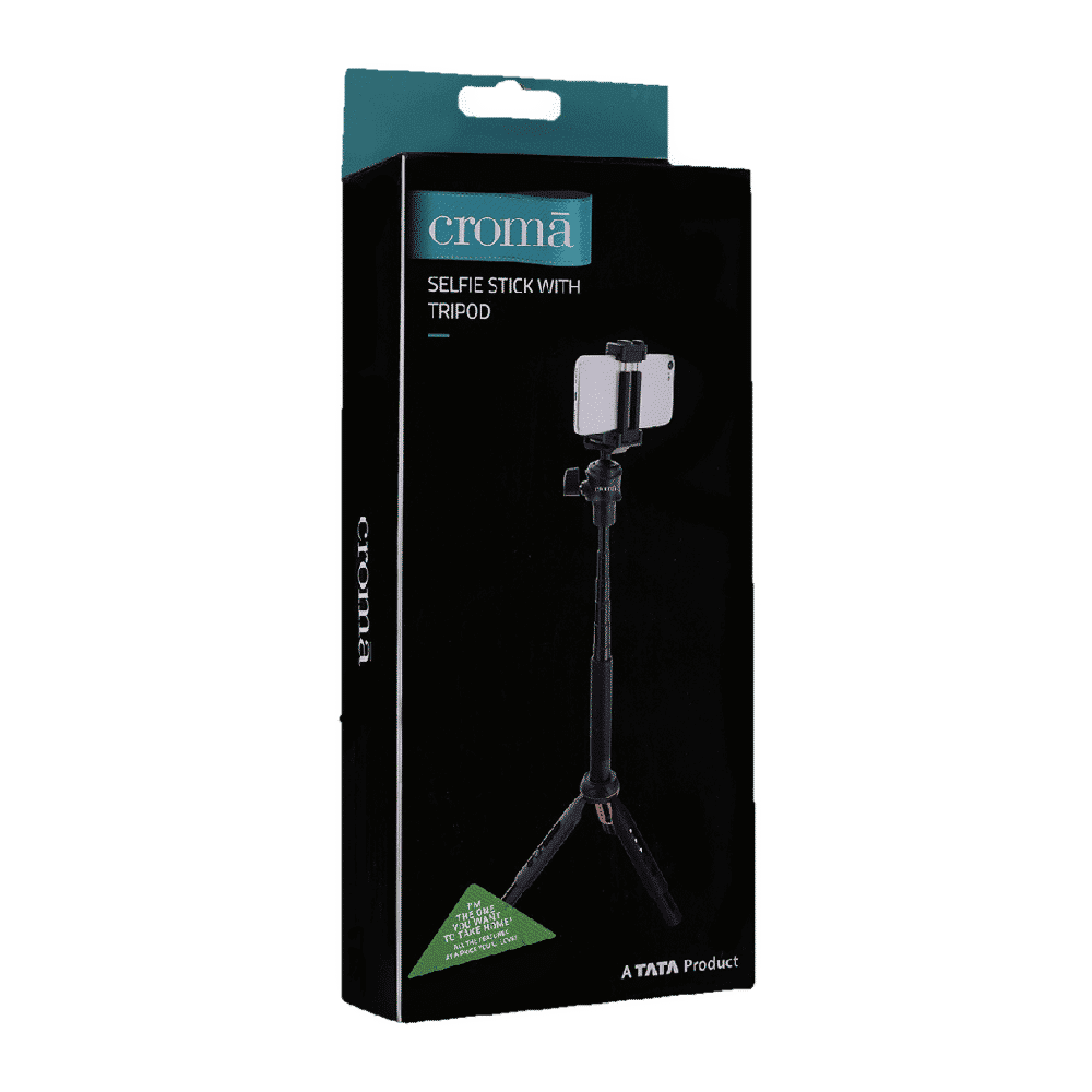 Croma 93cm Adjustable Bluetooth Selfie Stick with Tripod for Mobile and Camera (2 in 1, Black) Croma 93cm Adjustable Bluetooth Selfie Stick with Tripod for Mobile and Camera (2 in 1, Black)_6