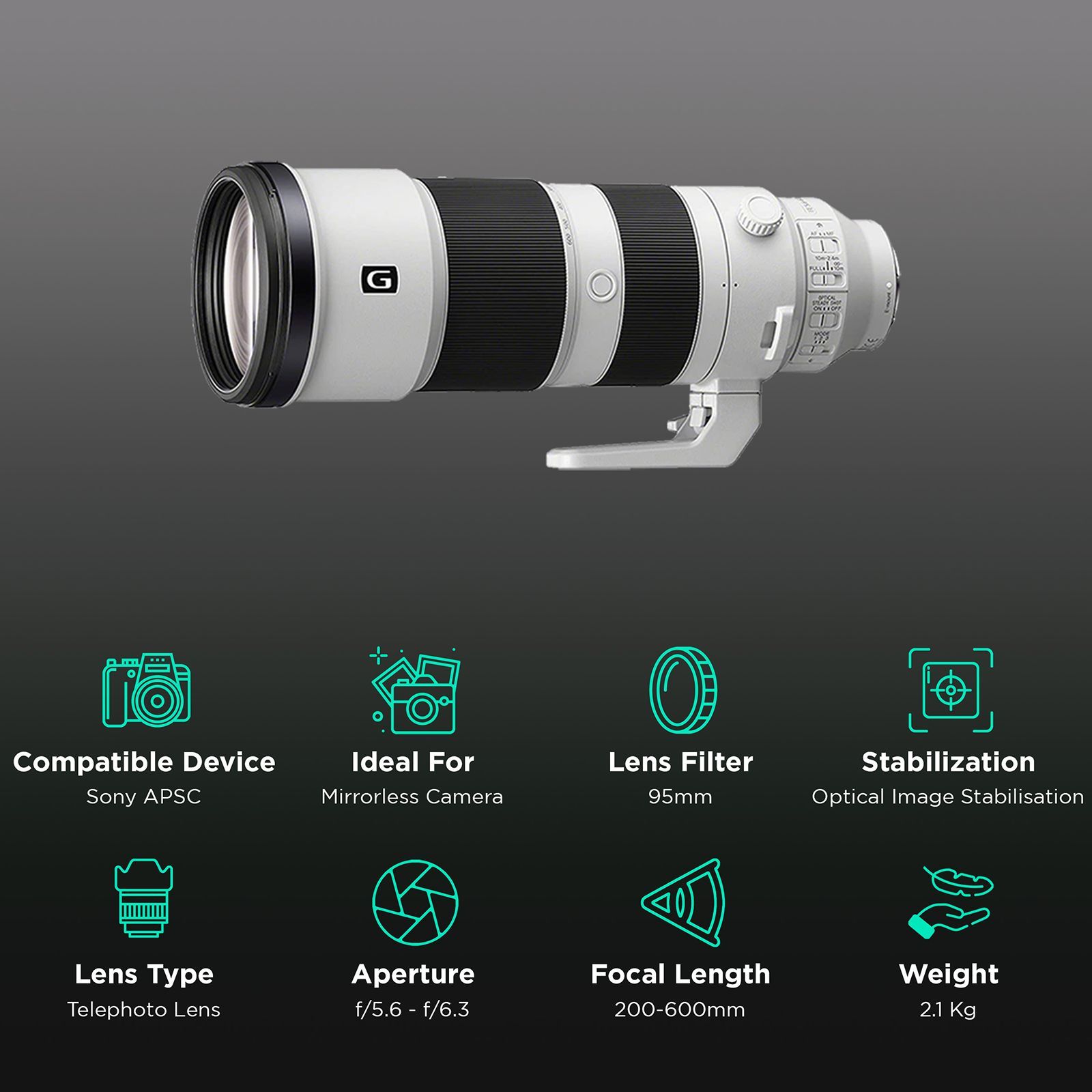 SONY 200-600mm f/5.6 - f/6.3 Telephoto Zoom Lens for SONY E Mount (Dust & Moisture Resistant) SONY 200-600mm f/5.6 - f/6.3 Telephoto Zoom Lens for SONY E Mount (Dust & Moisture Resistant)_3