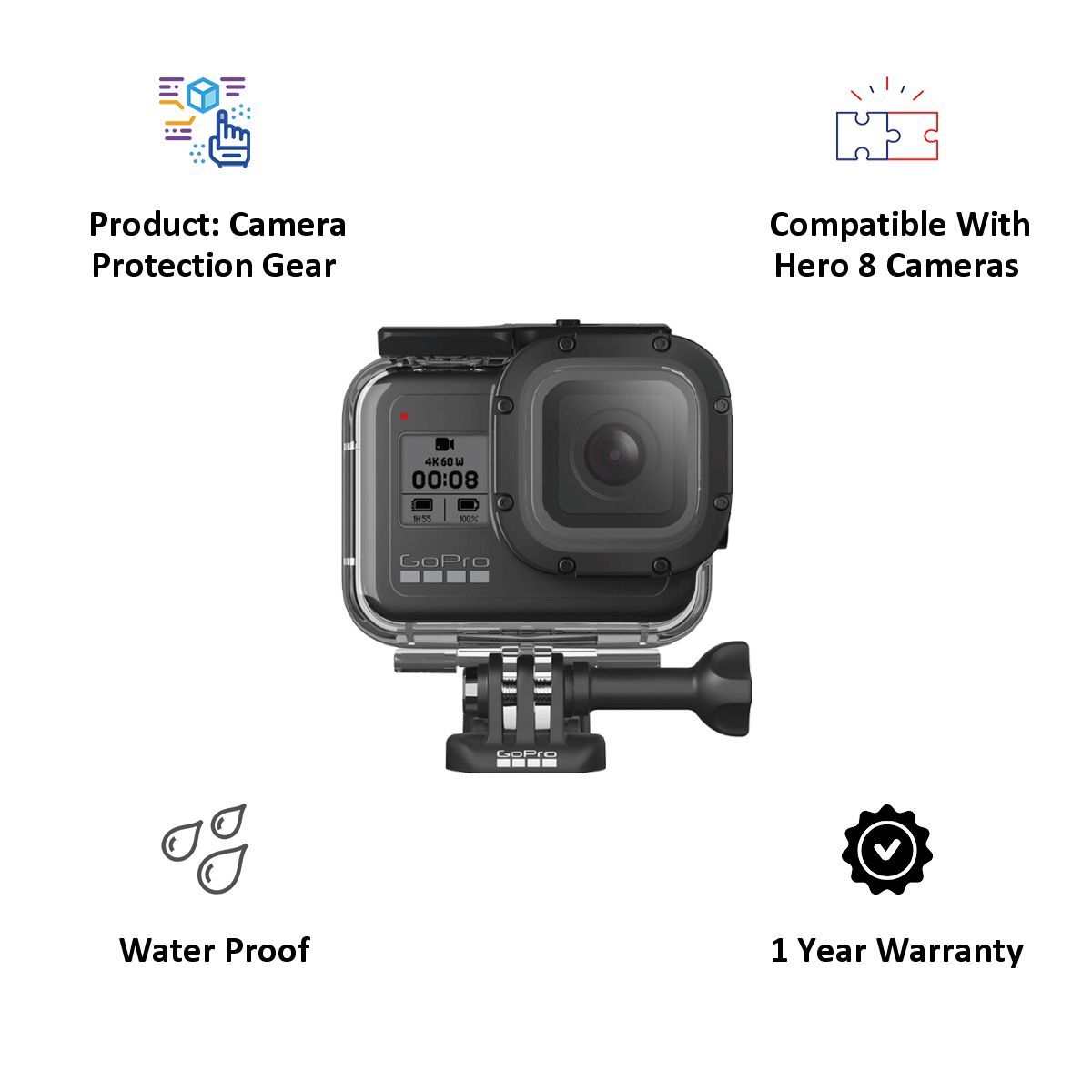 GoPro Protective Housing for Hero 8 (AJDIV-001, Black)_3