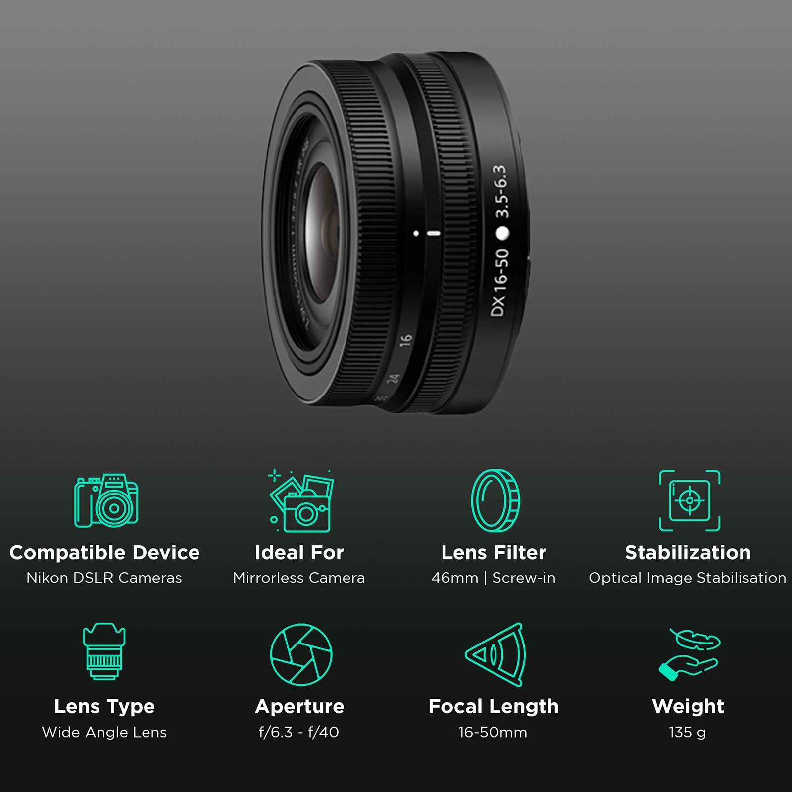 Nikon NIKKOR Z DX 16-50mm f/3.5 - f/6.3 Wide-Angle Zoom Lens for Nikon Z Mount (Autofocus)_3