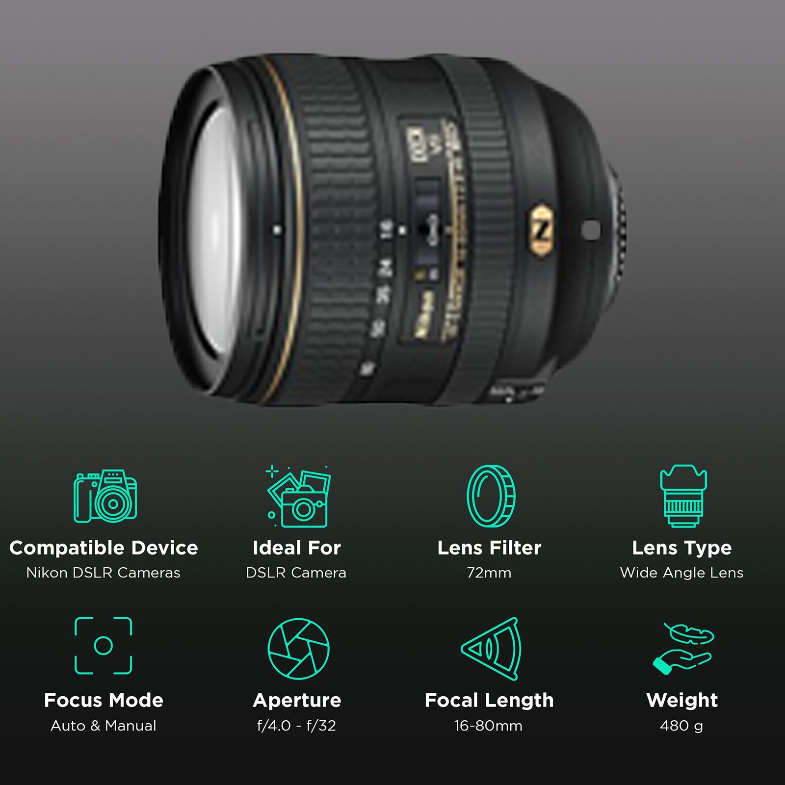 Nikon AF-S DX NIKKOR 16-80mm f/2.8 - f/4 Wide-Angle Zoom Lens for Nikon F Mount (Autofocus)_3