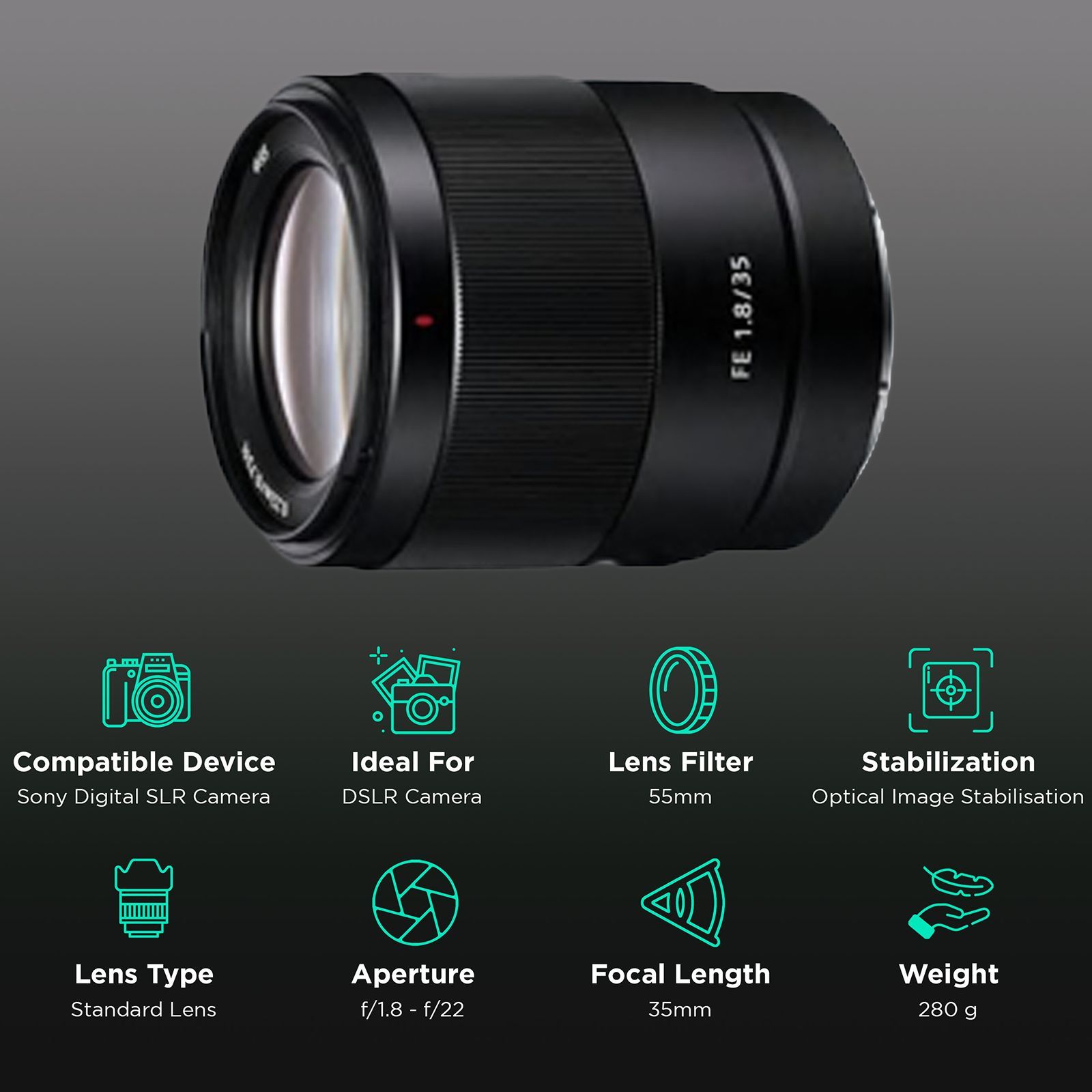 SONY 35mm f/1.8 - f/22 Wide-Angle Prime Lens for SONY E Mount (Dust & Moisture Resistant)_3