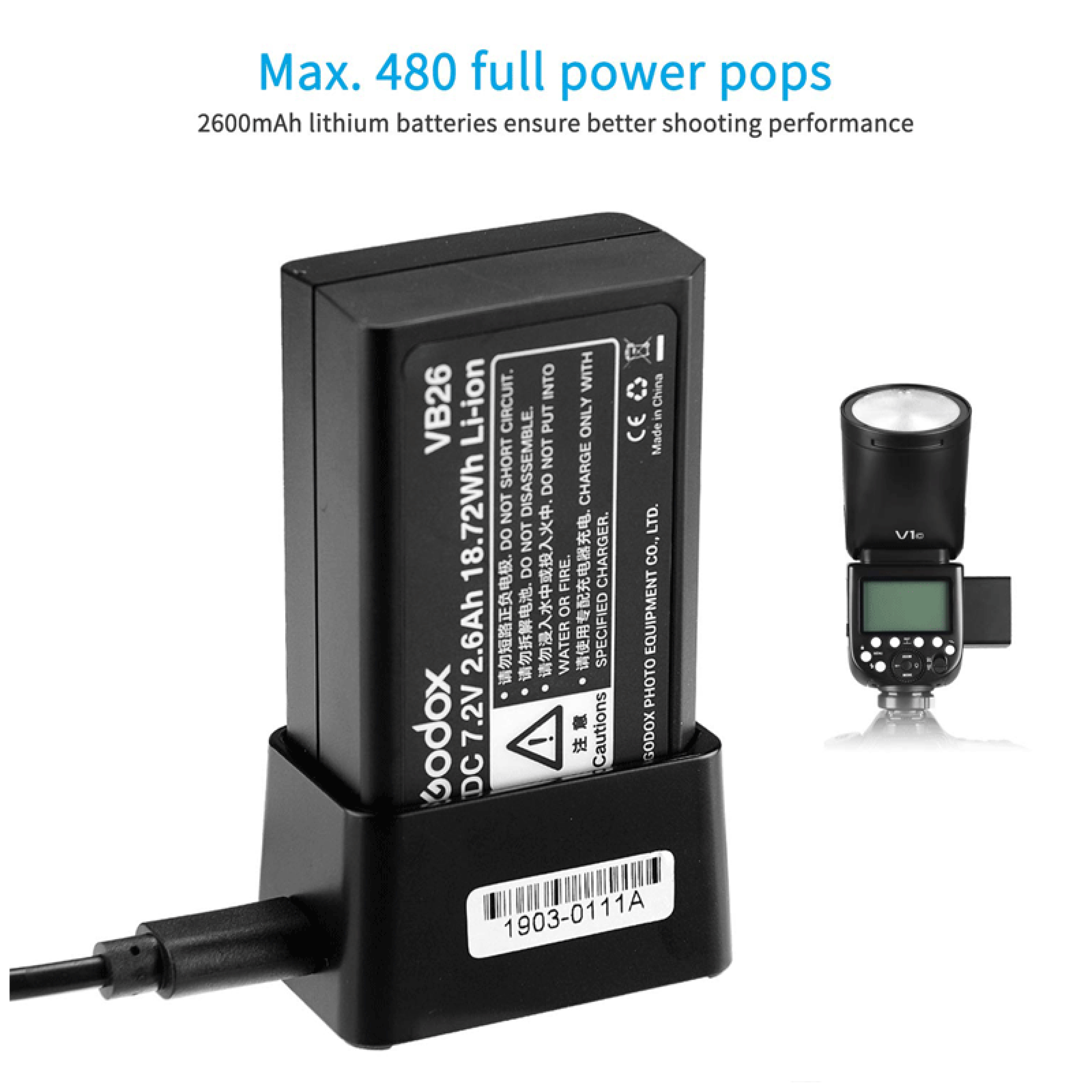 Godox V1-N Camera Flash for Nikon (Built-in LED Modelling Lamp)_4