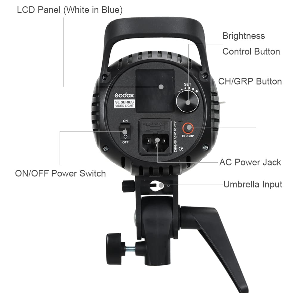 Godox SL60 LED Video Light for Photography & Videography (Large LCD Panel) Godox SL60 LED Video Light for Photography & Videography (Large LCD Panel)_7