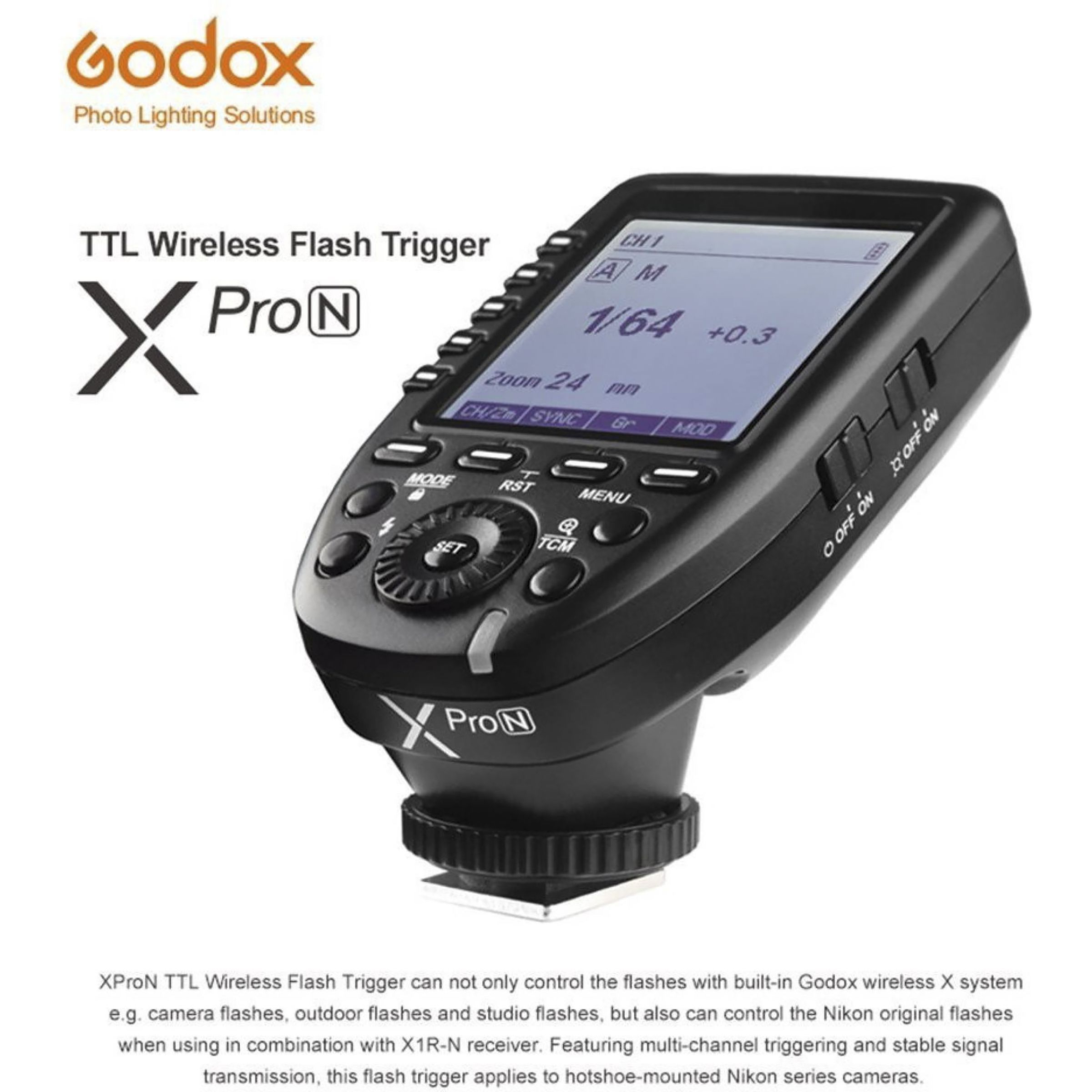 Godox XPro-N Wireless Flash Trigger for Nikon (High Speed Sync)_5