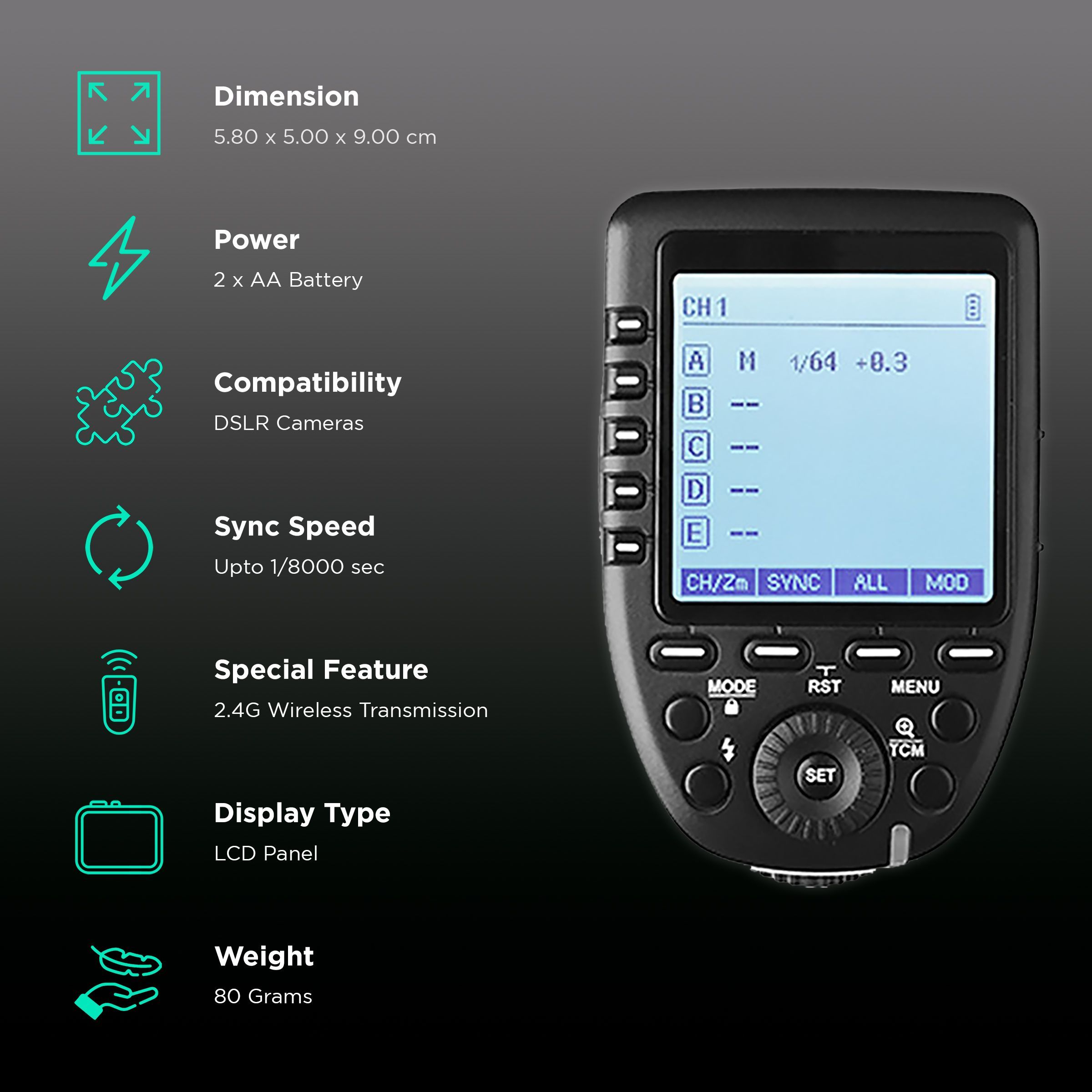 Godox XPro-N Wireless Flash Trigger for Nikon (High Speed Sync)_2