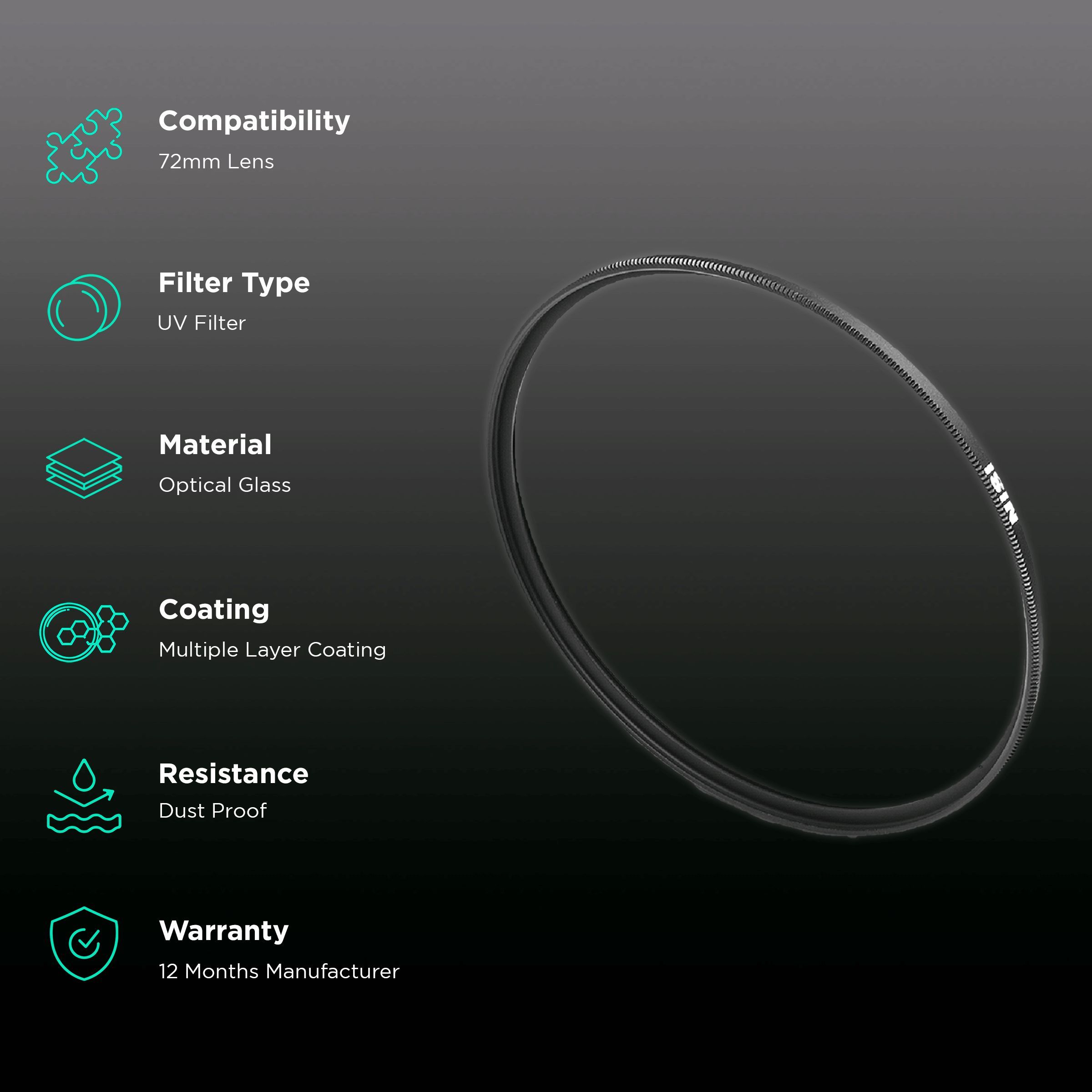 NiSi SMC L395 72mm Camera Lens UV Filter (Multiple Layer Coating)_2
