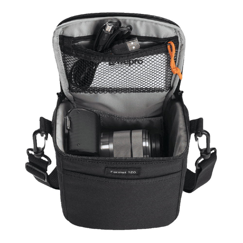 Lowepro Format 120 Shoulder Camera Bag for DSLR/Mirrorless Camera (Lightweight Weather Resistant Fabric, Black)_6