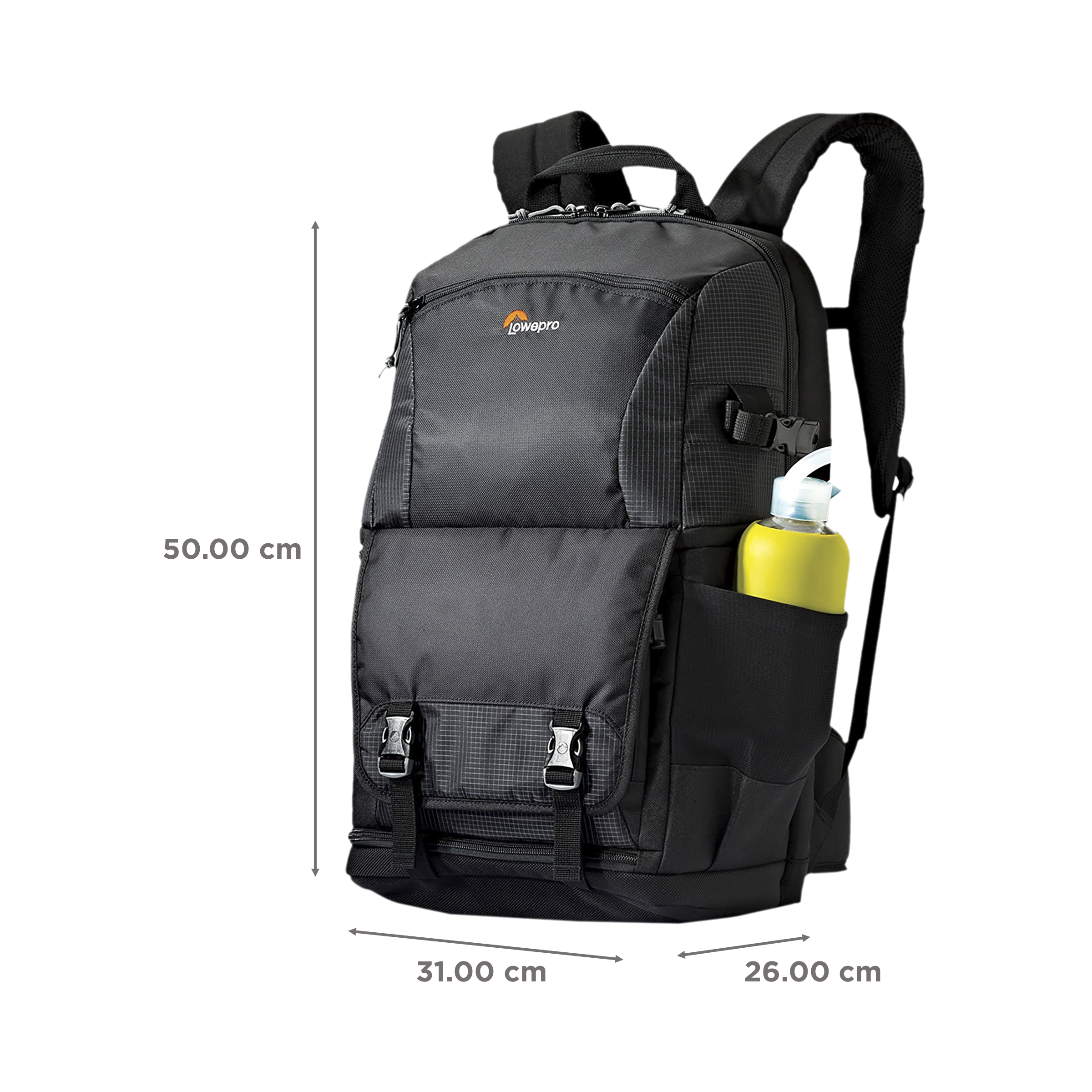 Lowepro Fastpack BP 250 AW II Water Resistant Backpack Camera Bag for DSLR/Point and Shoot Camera (Tripod Holder, Black)_3
