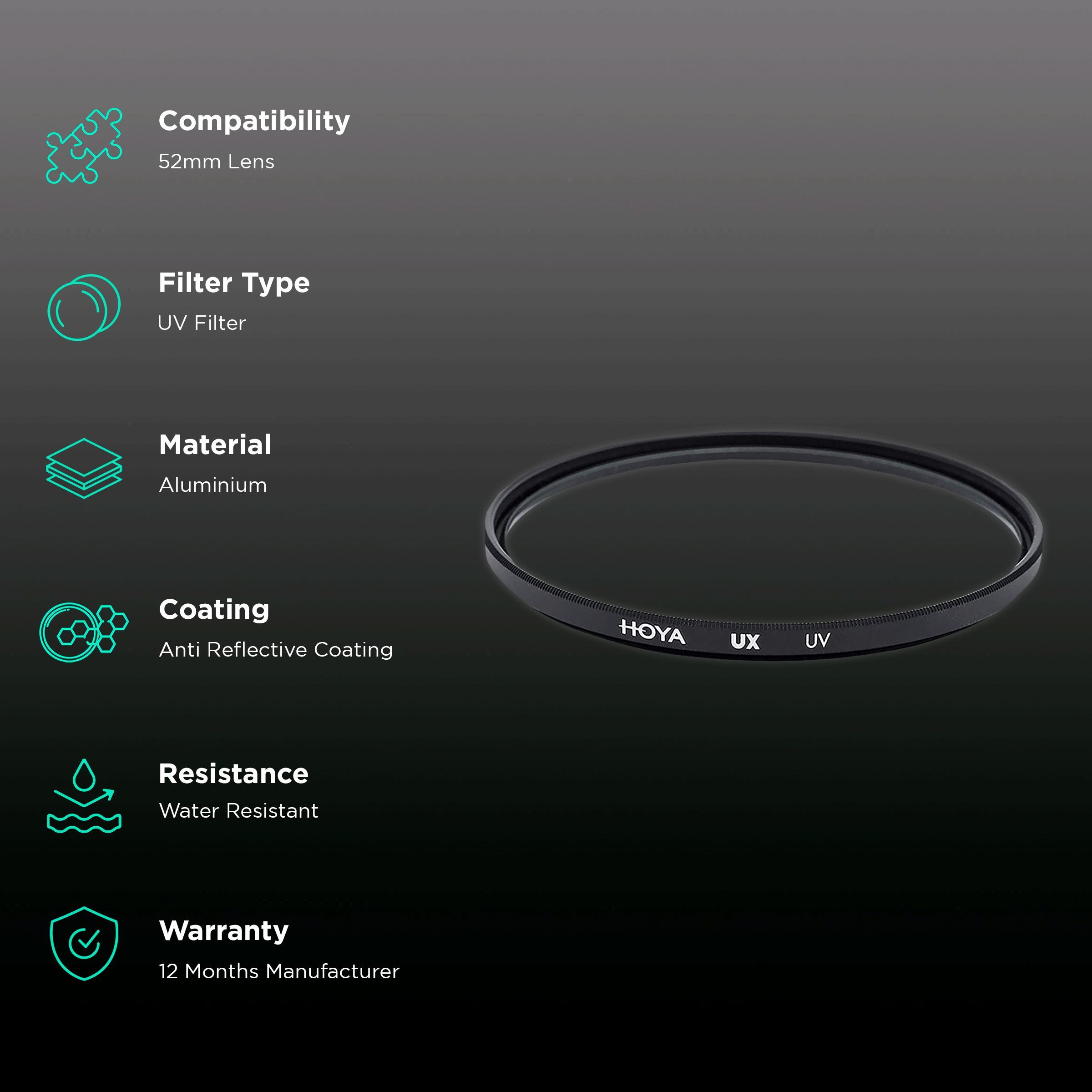 HOYA UX UV (PHL) 52mm Camera Lens UV Filter (Water Repellent)_2