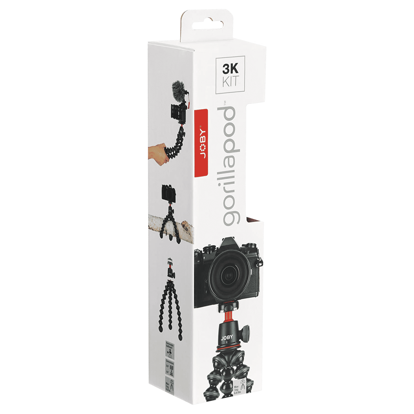 JOBY JB01507-BWW 30.5cm Adjustable Tripod for Camera (Ball Head, Black) JOBY JB01507-BWW 30.5cm Adjustable Tripod for Camera (Ball Head, Black)_15