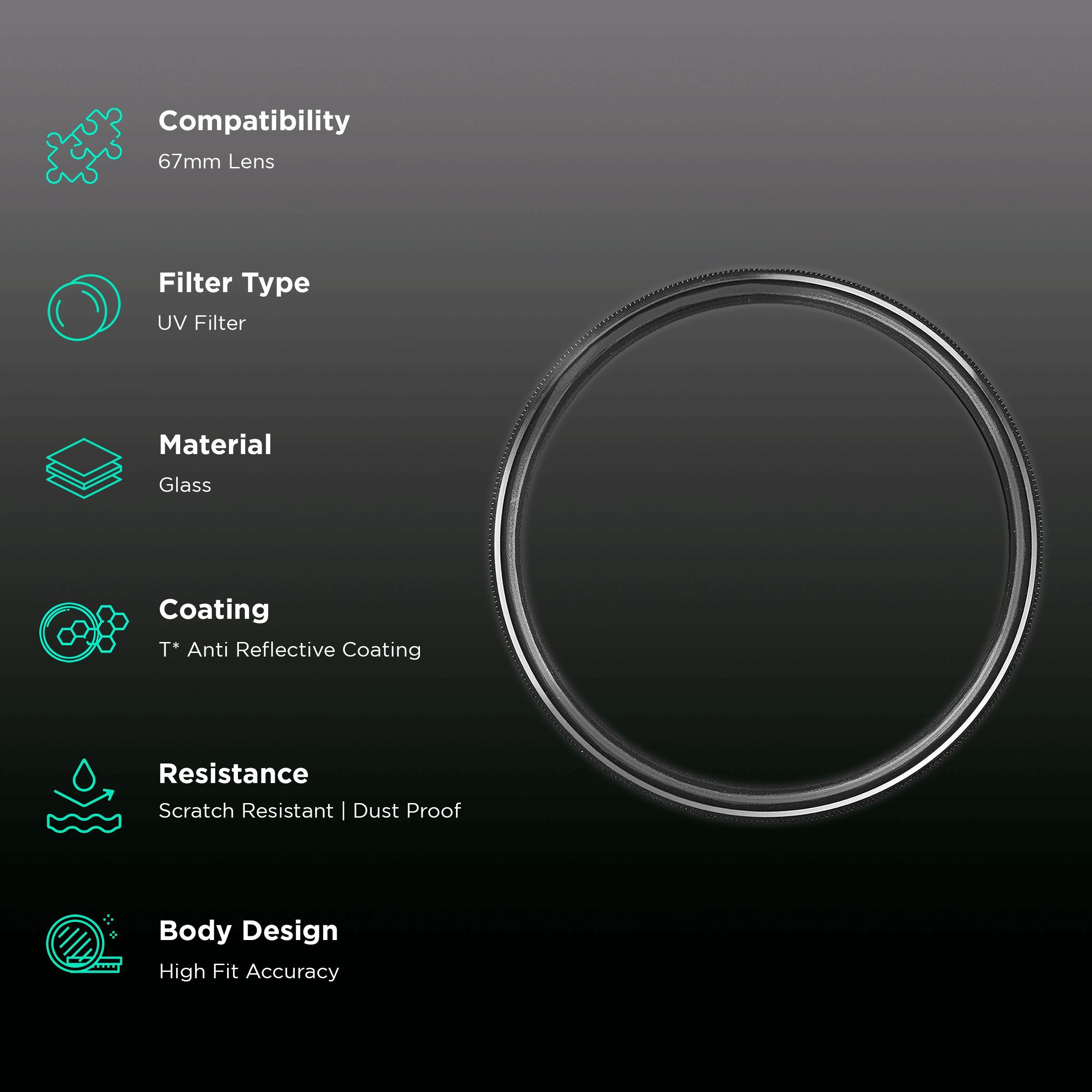 Carl Zeiss T* 67mm Camera Lens UV Filter (Anti Reflective Coating)_2