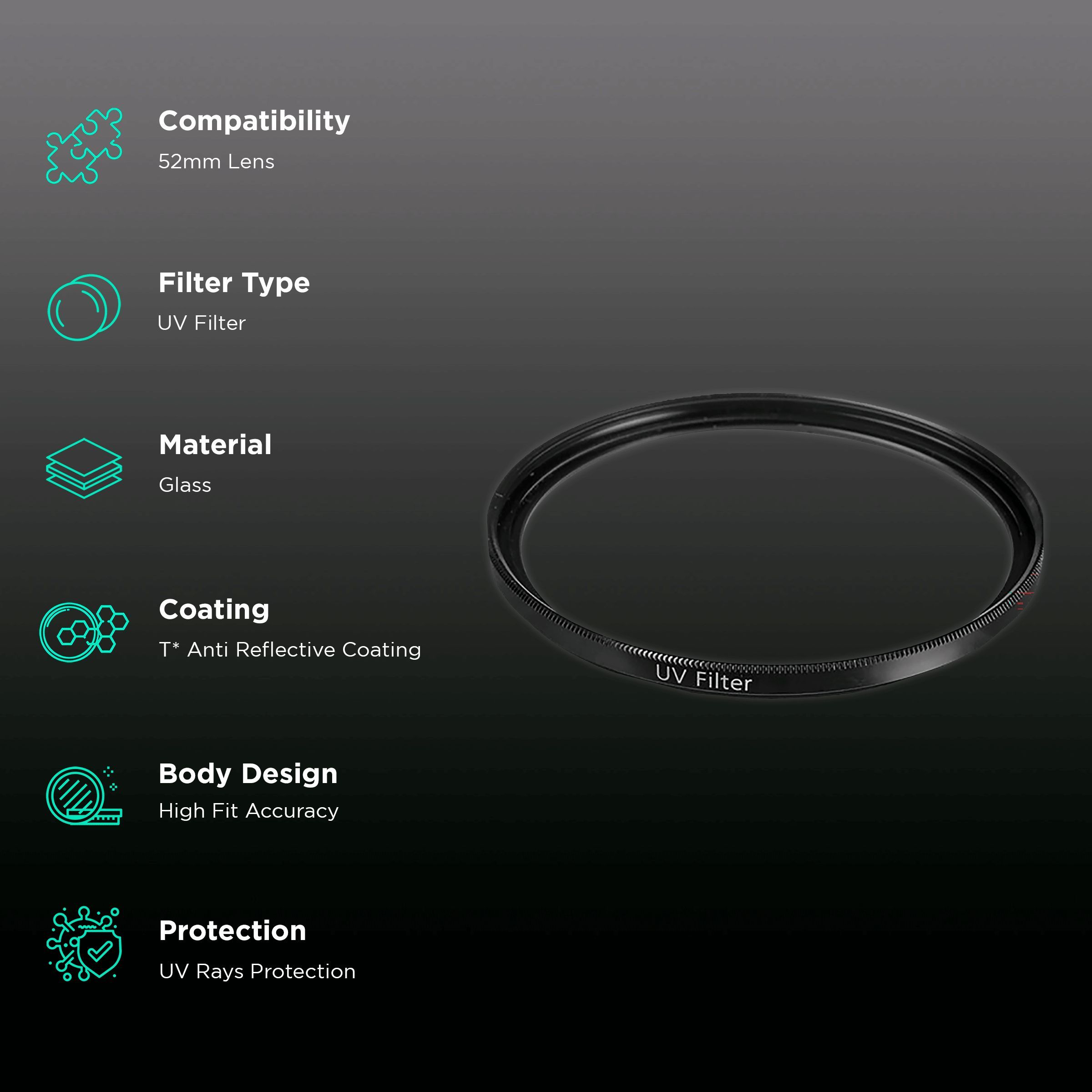 Carl Zeiss T* 52mm Camera Lens UV Filter (Anti Reflective Coating)_2