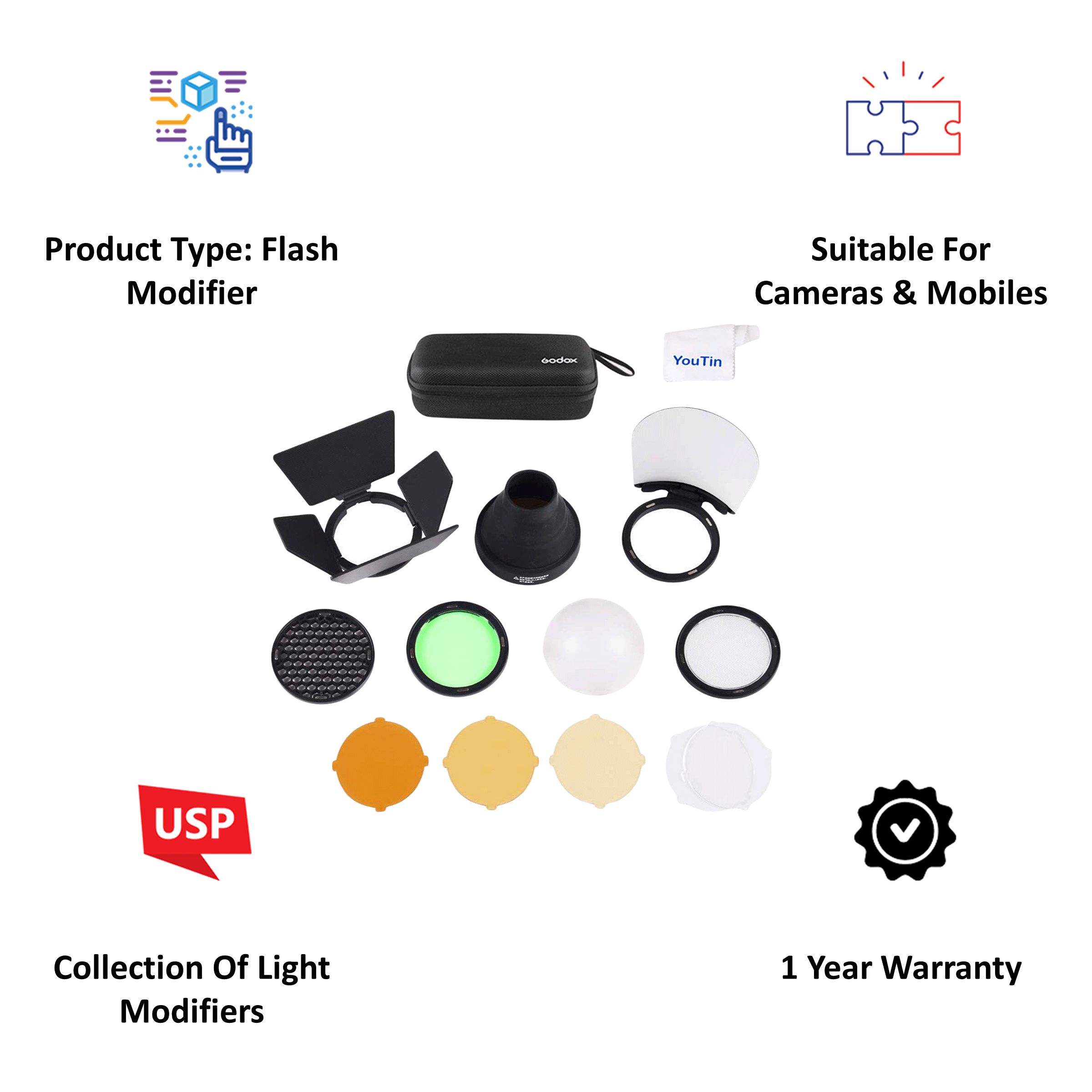 Godox AK-R1 Flash Accessory Kit (Magnetically Attached Modifiers) Godox AK-R1 Flash Accessory Kit (Magnetically Attached Modifiers)_7