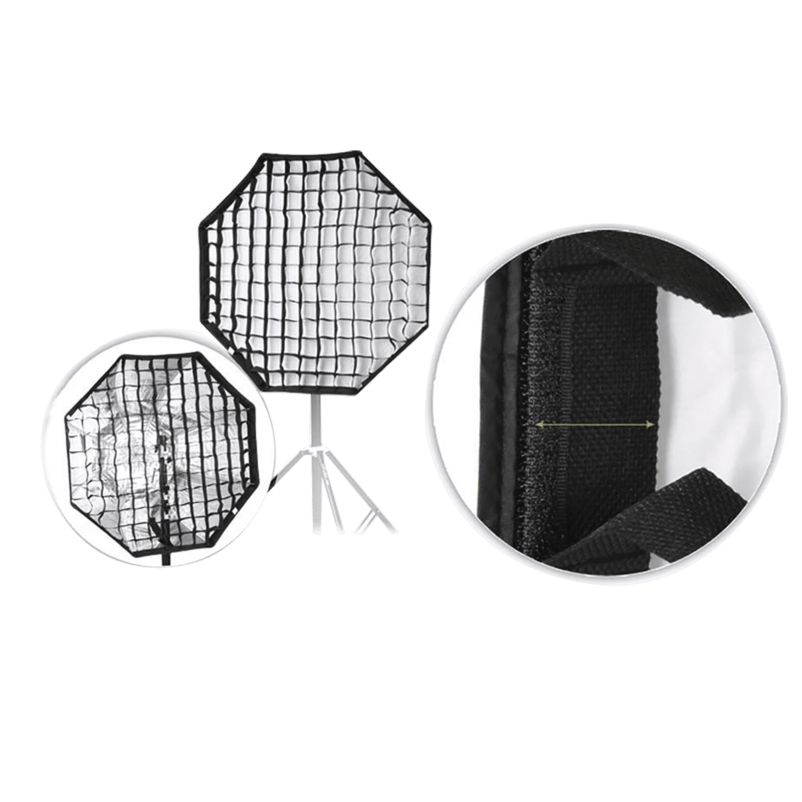Godox SB-GUE80 Softbox with Carry Bag & Honeycomb Grid for Fashion Photography Portraits (Octagon Honeycomb Grid)_4