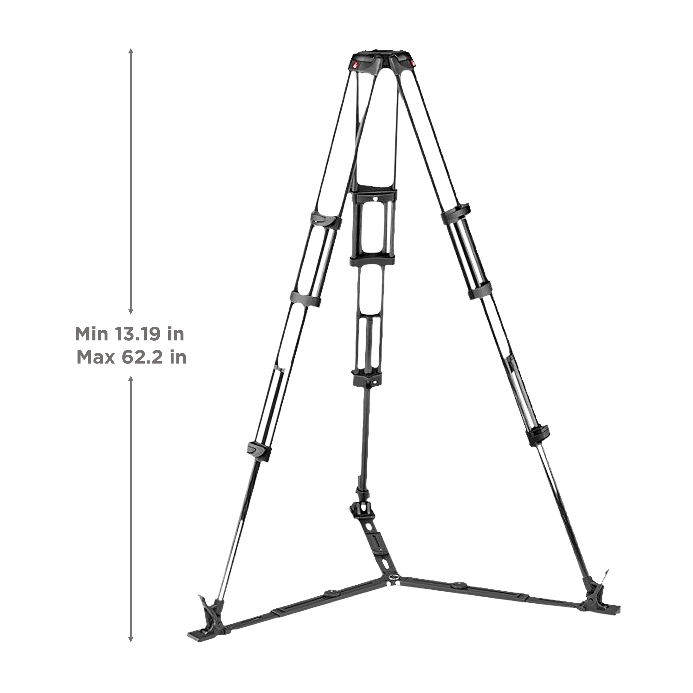 Manfrotto MVTTWINGC 158cm Adjustable Tripod for Camera (Twin Spiked Feet, Black)_3