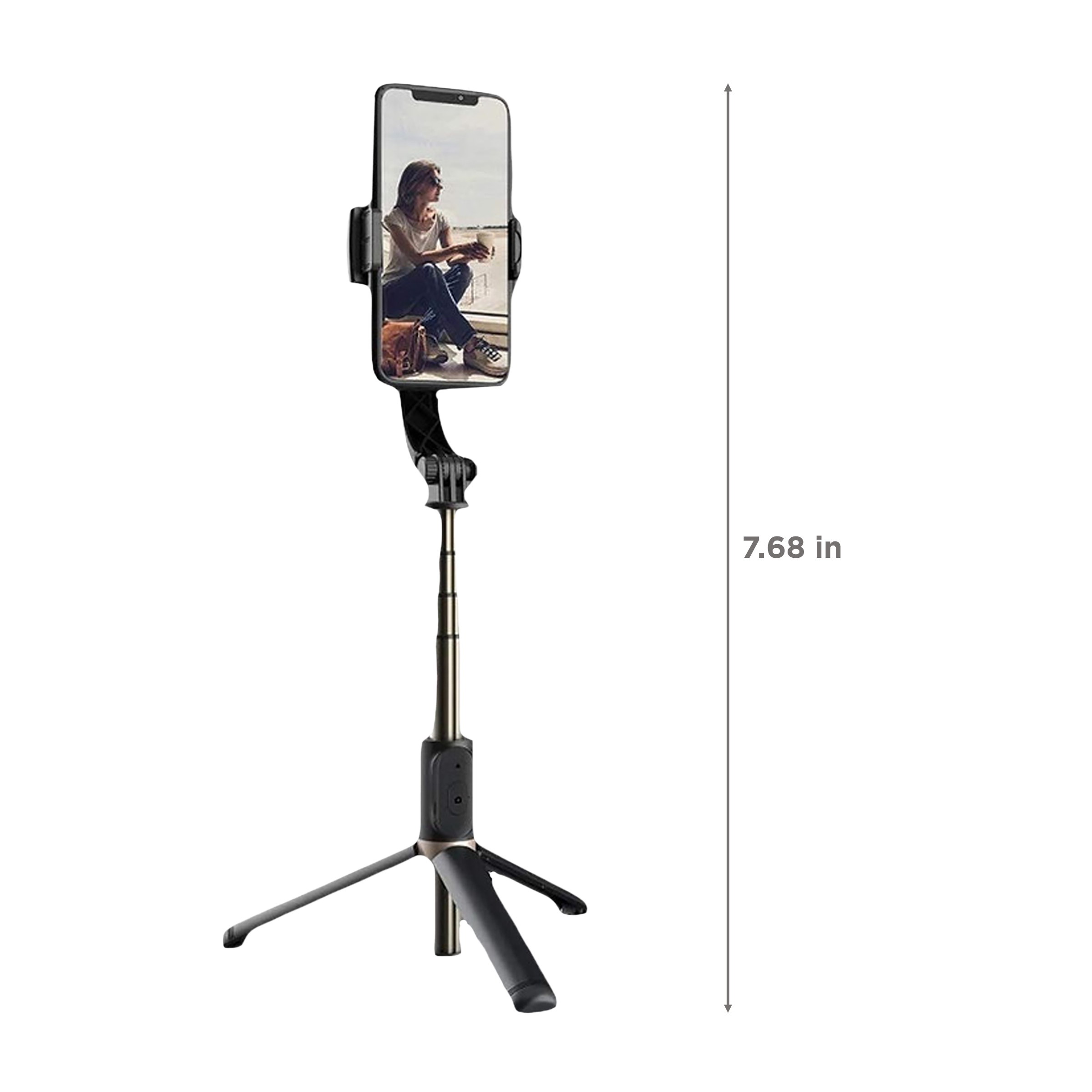 Dr. Vaku Adjustable Selfie Stick with Tripod for Mobile with Remote (2 in 1, Black)_3