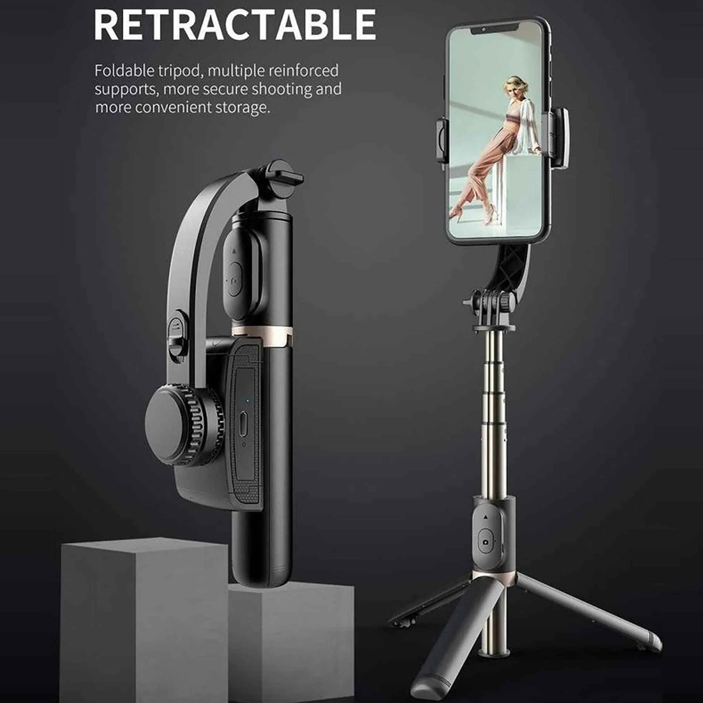 Dr. Vaku Adjustable Selfie Stick with Tripod for Mobile with Remote (2 in 1, Black)_5