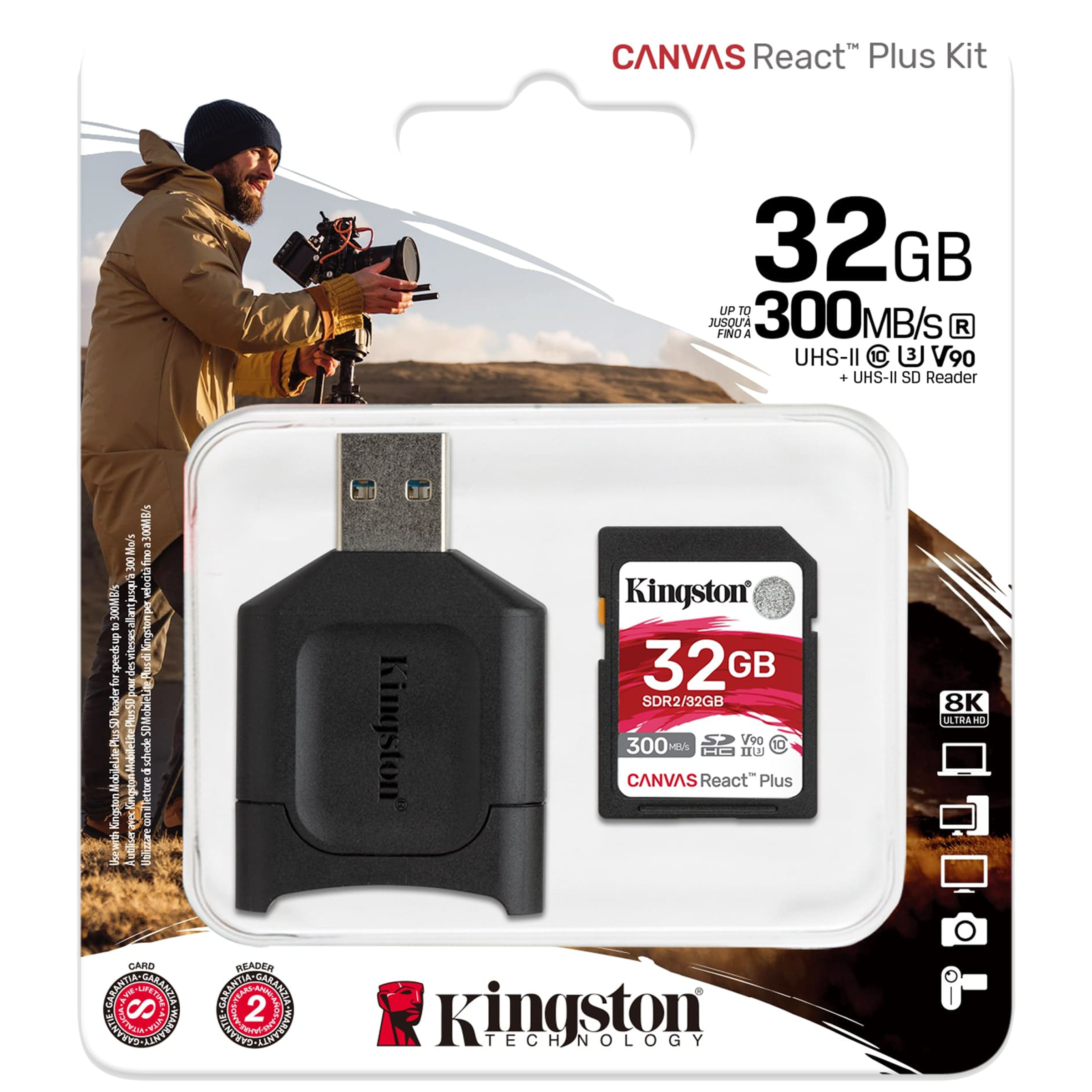 Kingston Canvas React Plus SDHC 32GB Class 10, Class 3, Class 90 300MB/s Memory Card Kingston Canvas React Plus SDHC 32GB Class 10, Class 3, Class 90 300MB/s Memory Card_7