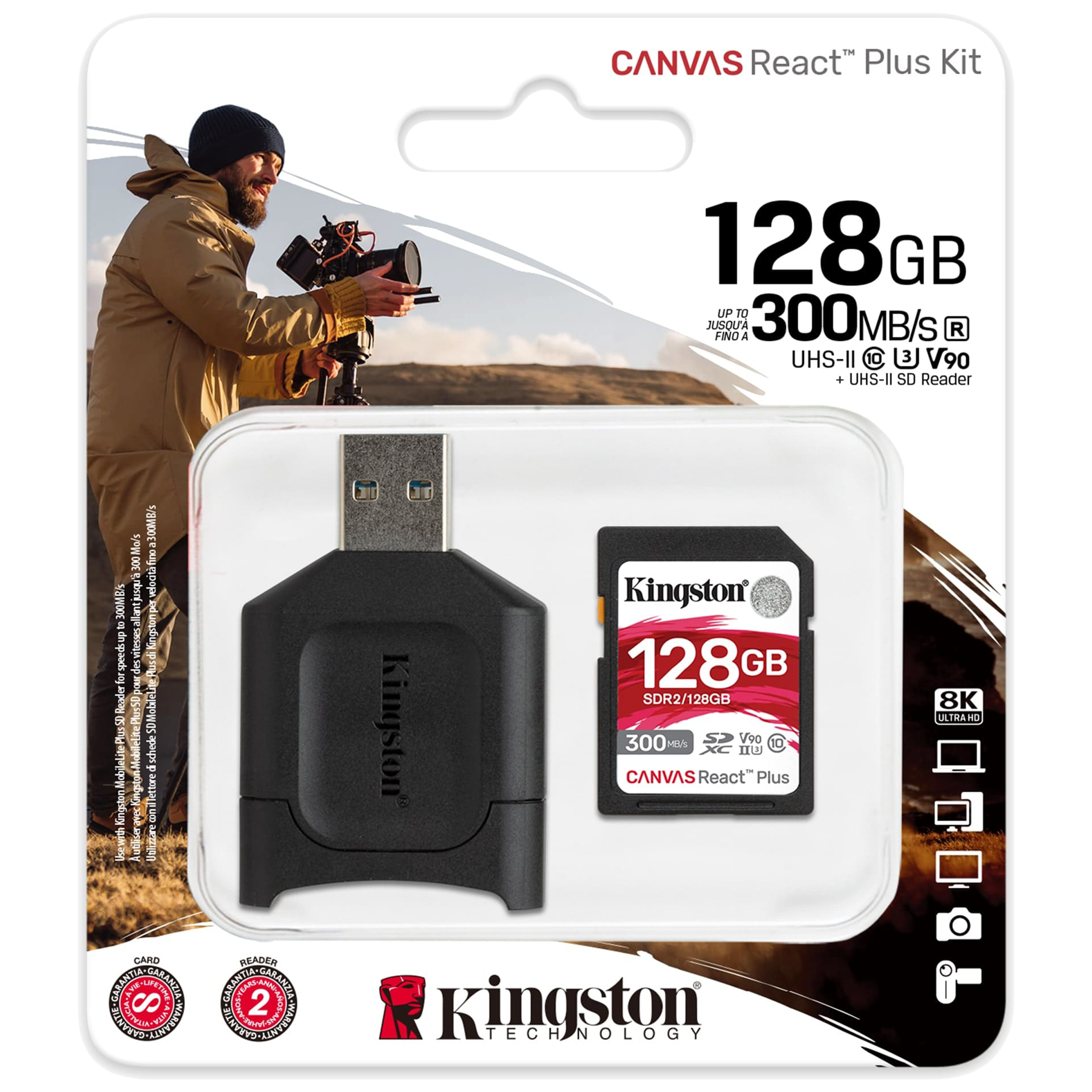 Kingston Canvas React Plus SDXC 128GB Class 10 300MB/s Memory Card_7