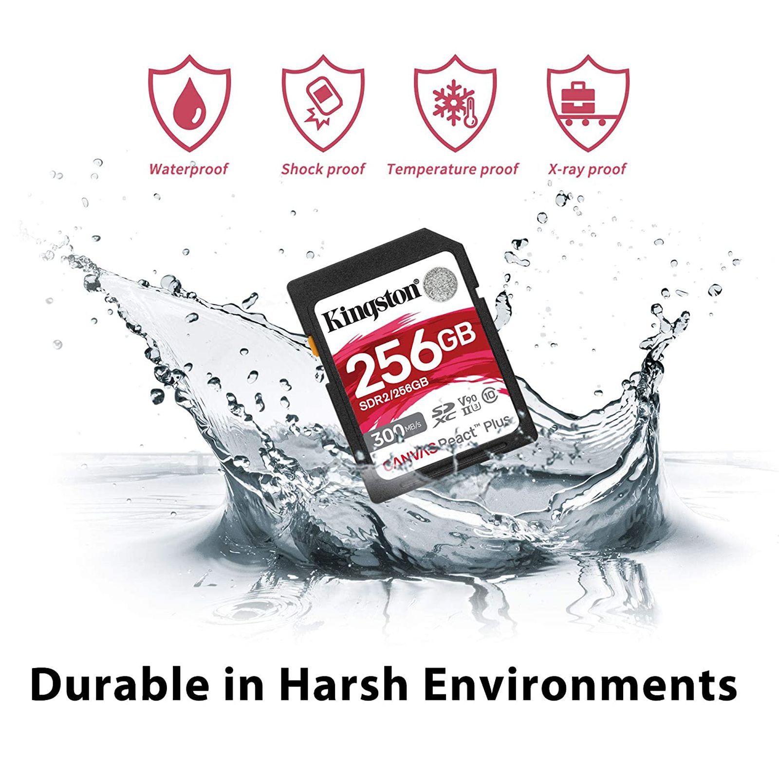 Kingston Canvas React Plus SDXC 256GB Class 10, Class 3, Class 90 300MB/s Memory Card_9