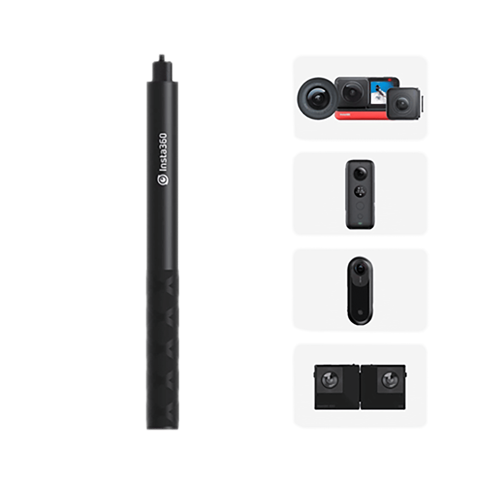 Insta360 ONE R Invisible 70cm Adjustable Selfie Stick for Camera (Auto Removed in 360 Shots, Black) Insta360 ONE R Invisible 70cm Adjustable Selfie Stick for Camera (Auto Removed in 360 Shots, Black)_2