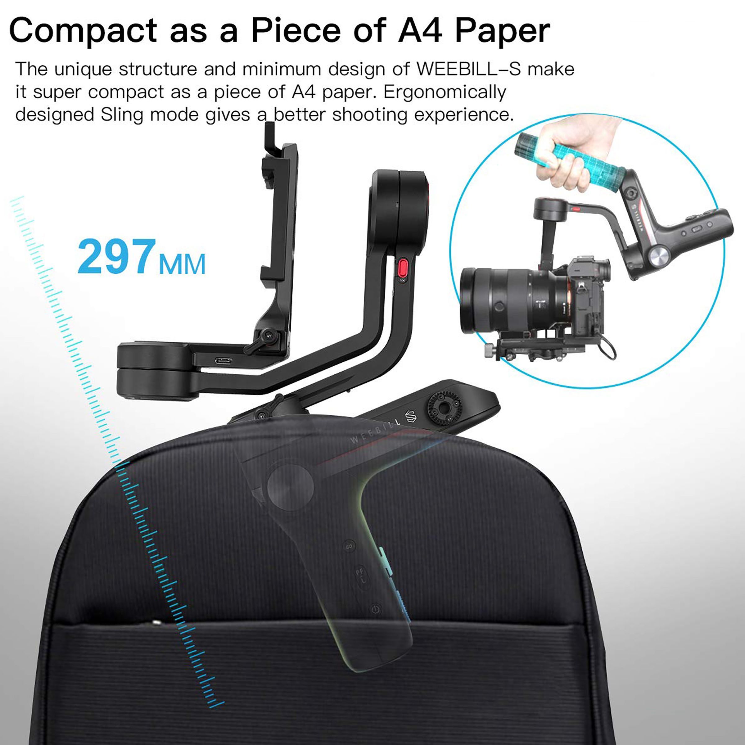 Zhiyun Weebill S 3-Axis Gimbal for Camera (314 Degree Controlled Rotation, Black)_11
