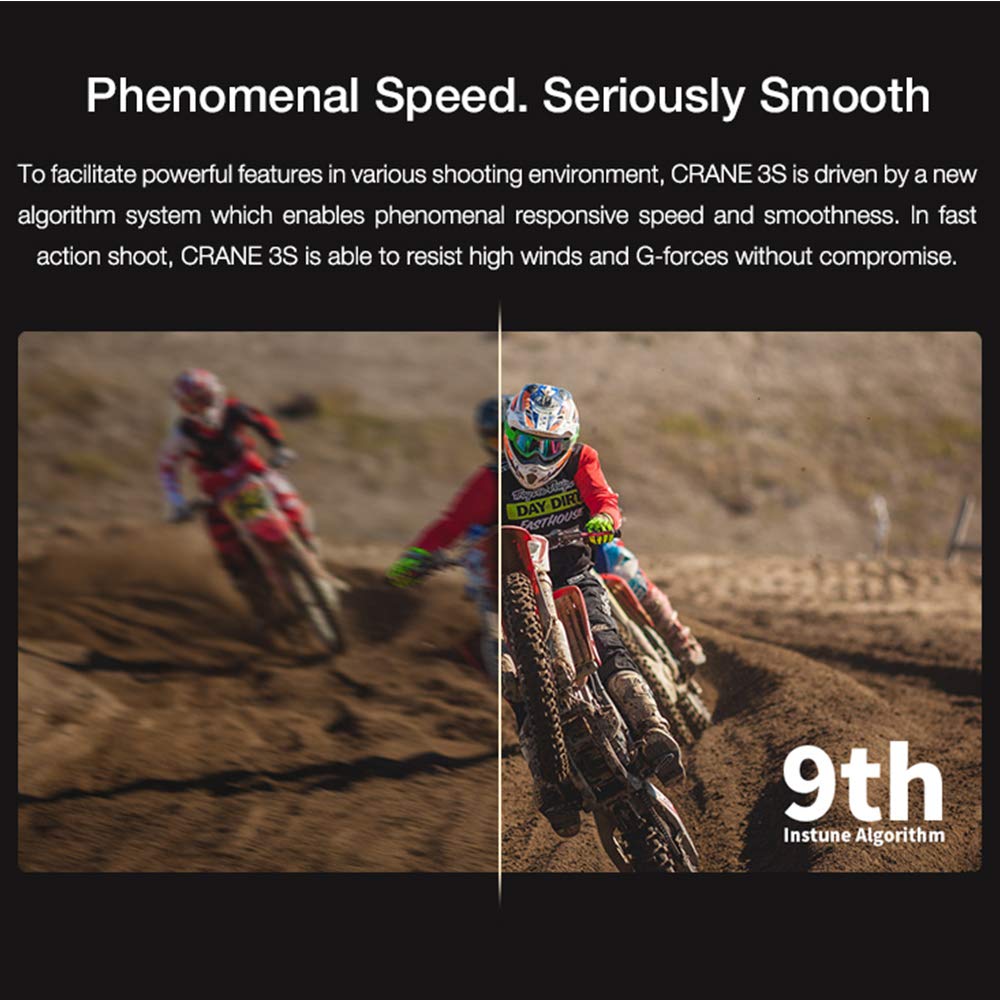 Zhiyun Crane 3S 3-Axis Gimble for Camera (ViaTouch 2.0 Control System, Black) Zhiyun Crane 3S 3-Axis Gimble for Camera (ViaTouch 2.0 Control System, Black)_8