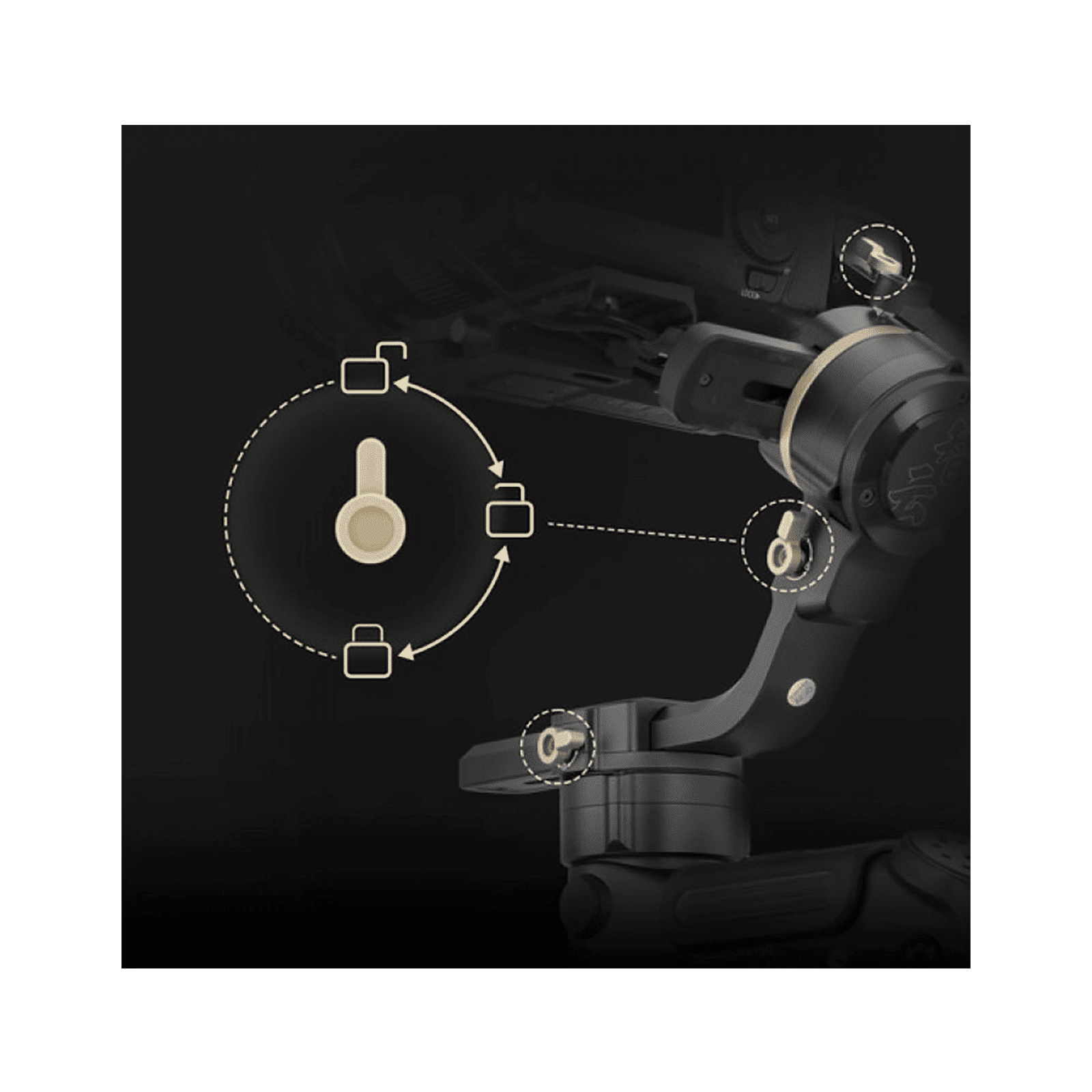 Zhiyun Crane 3S PRO 3-Axis Gimble for Camera (ViaTouch 2.0 Control System, Black)_10