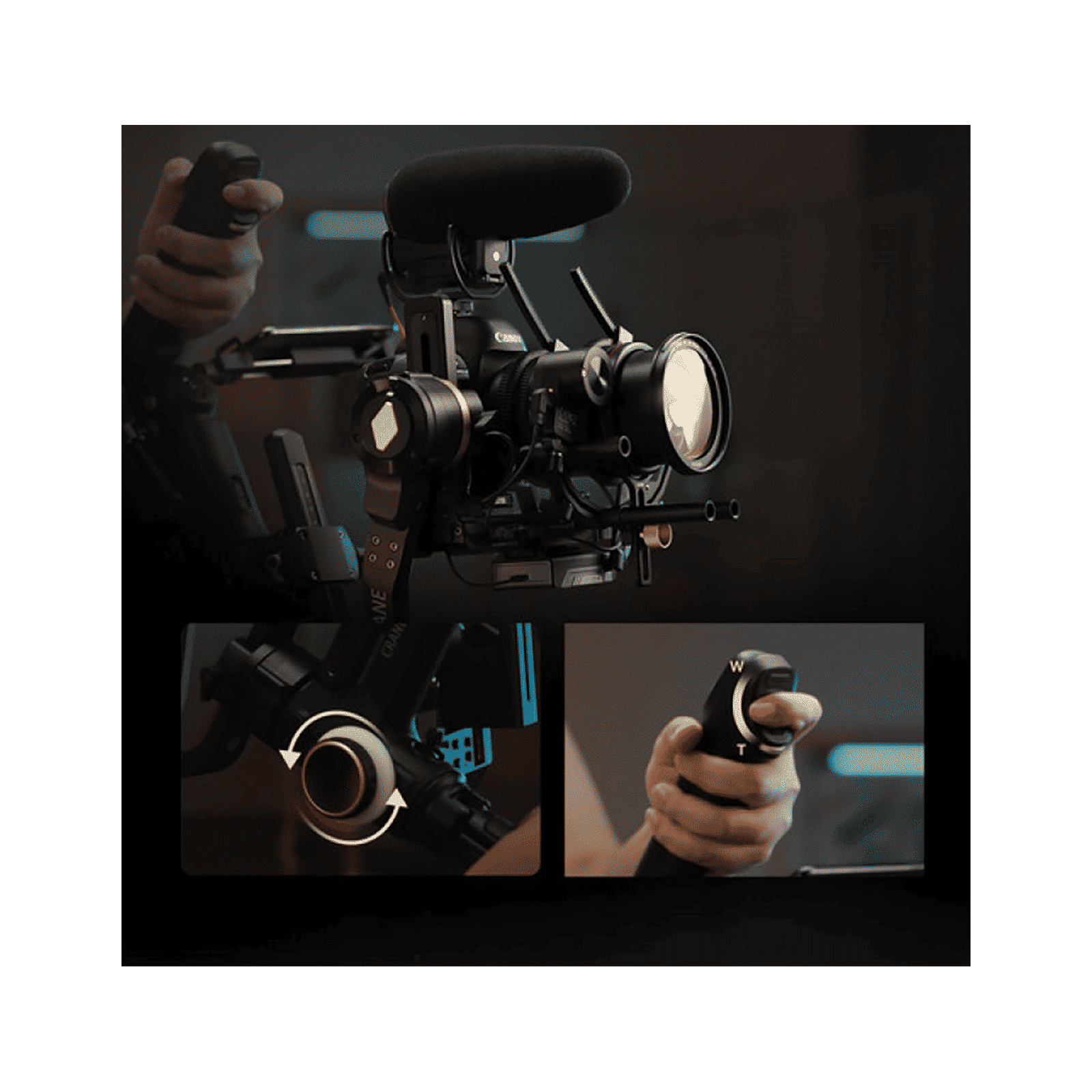 Zhiyun Crane 3S PRO 3-Axis Gimble for Camera (ViaTouch 2.0 Control System, Black)_13