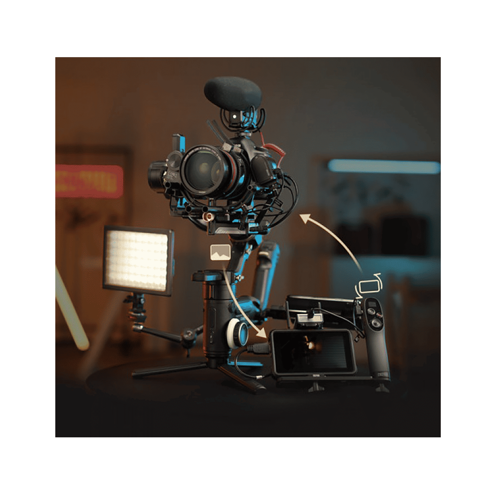 Zhiyun Crane 3S PRO 3-Axis Gimble for Camera (ViaTouch 2.0 Control System, Black)_15