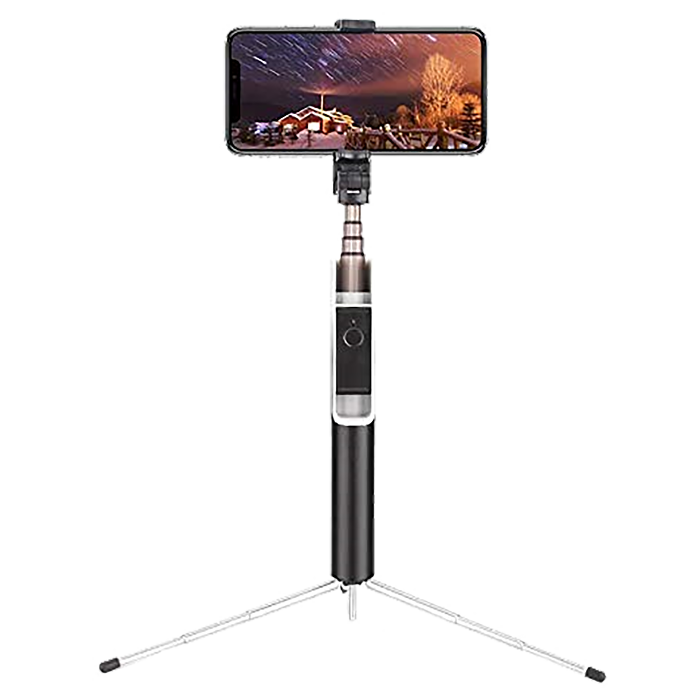 Dr. Vaku 66.80cm Adjustable Selfie Stick with Tripod for Mobile with Remote (2 in 1, Black)_1