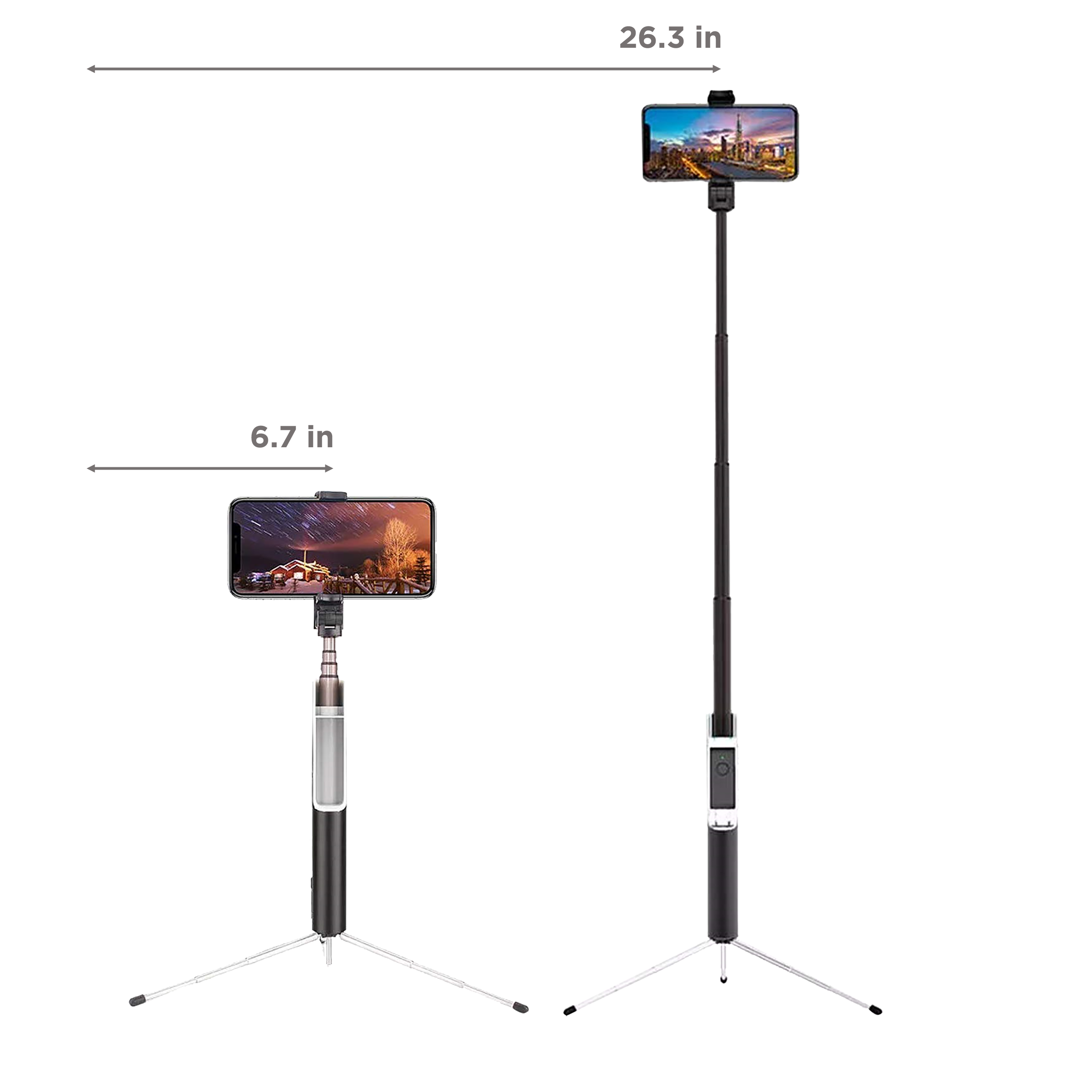 Dr. Vaku 66.80cm Adjustable Selfie Stick with Tripod for Mobile with Remote (2 in 1, Black)_3