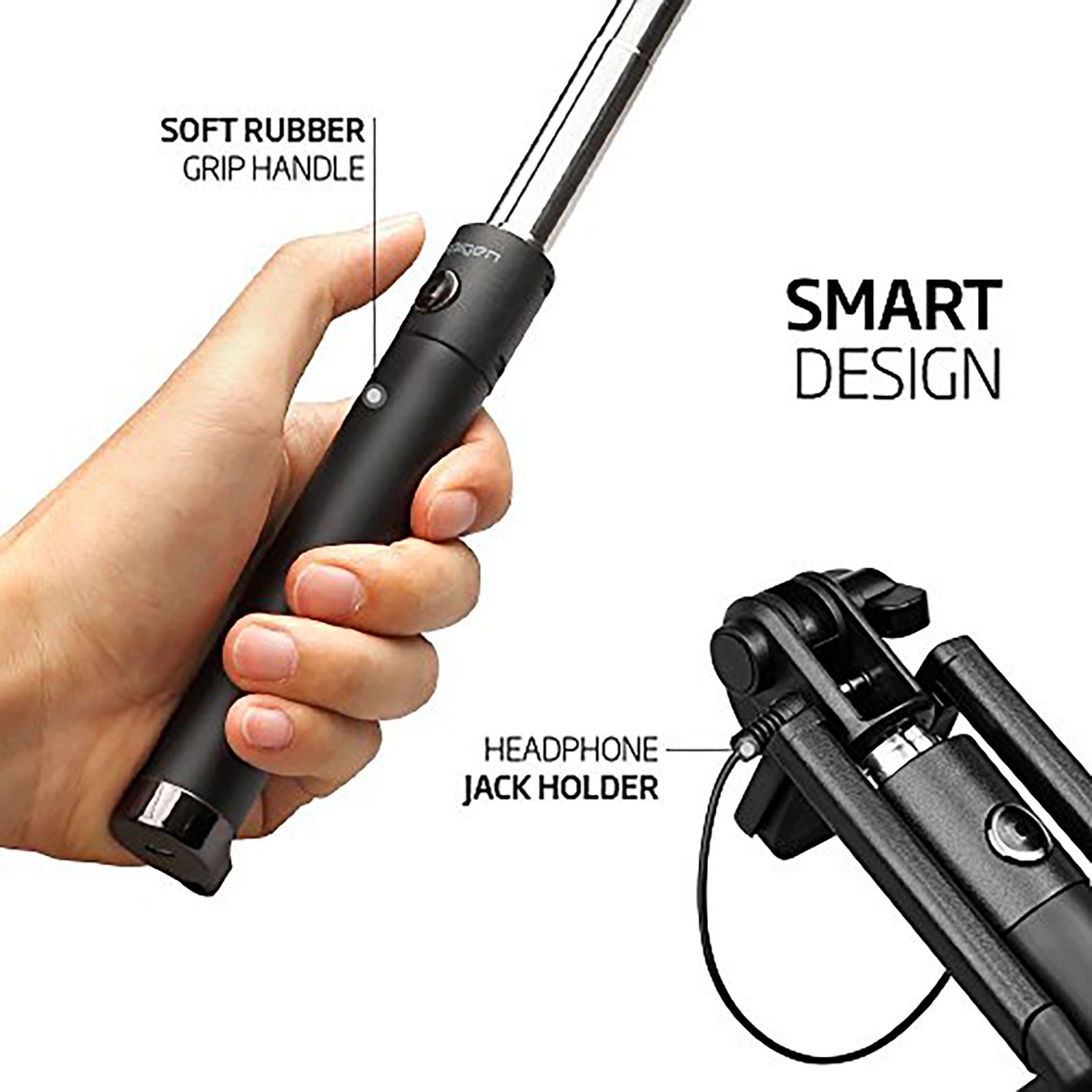 spigen S520W Selfie Stick (Bluetooth Connectivity, Black)_9
