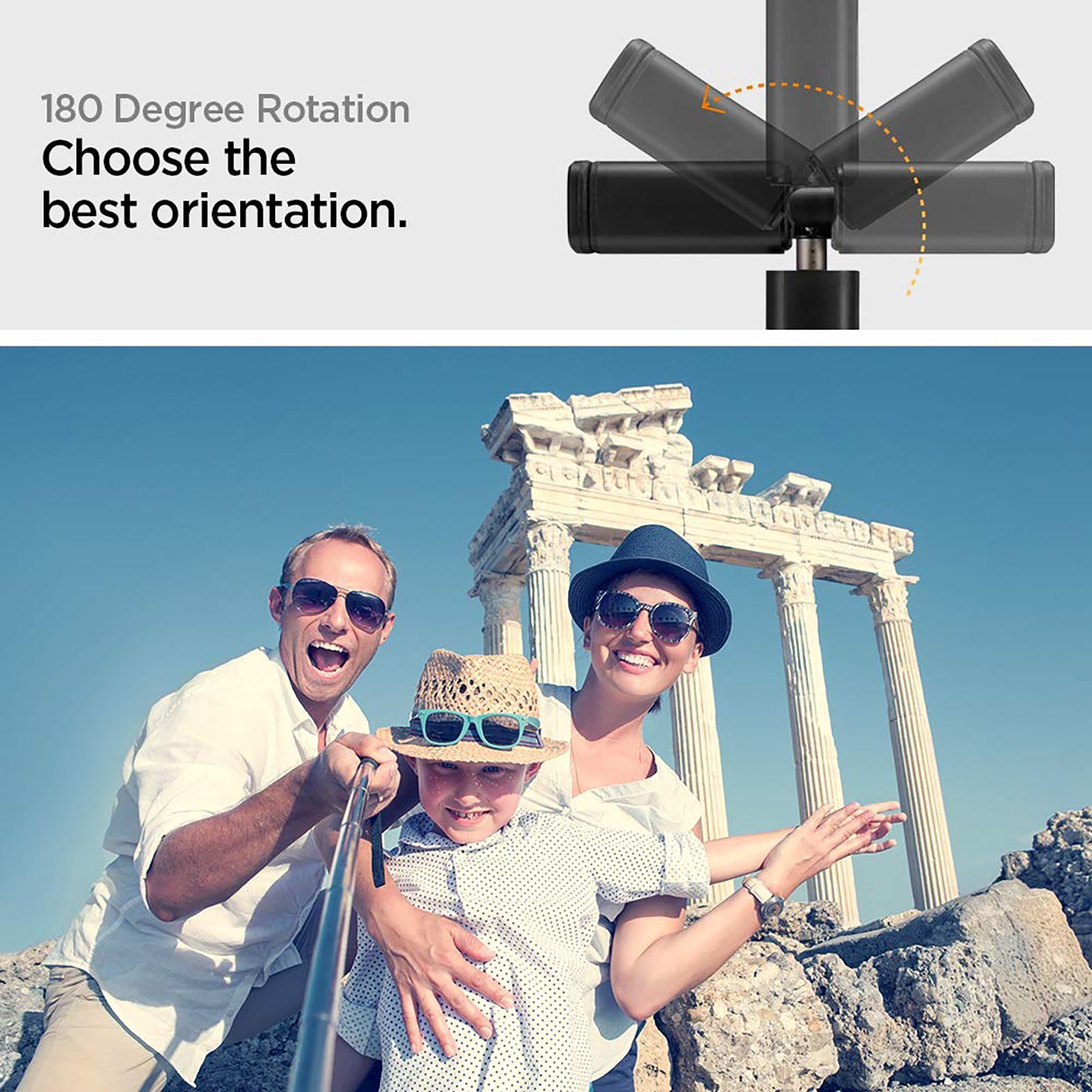 spigen S550W Selfie Stick (Bluetooth Wireless Technology, Midnight Black)_7