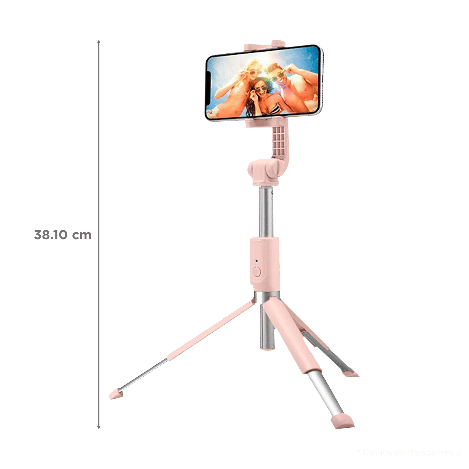 spigen S540W Selfie Stick with Tripod (Bluetooth Wireless Technology, 000SS24611, Peach Pink)_3